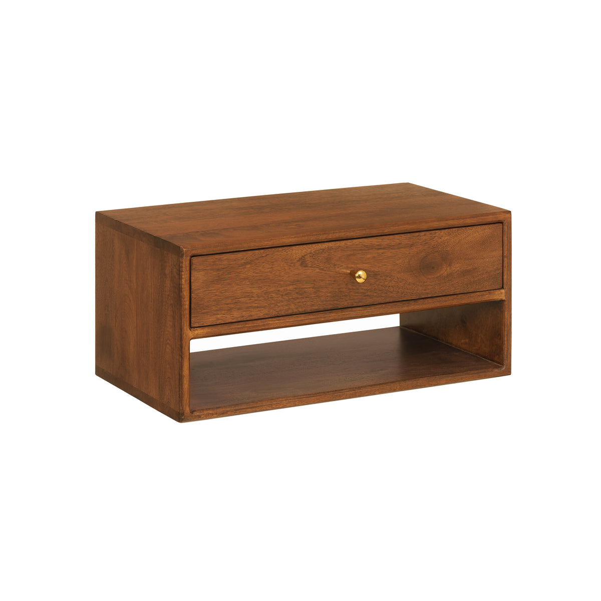 Kiana Solid Wood Nightstand - Walnut