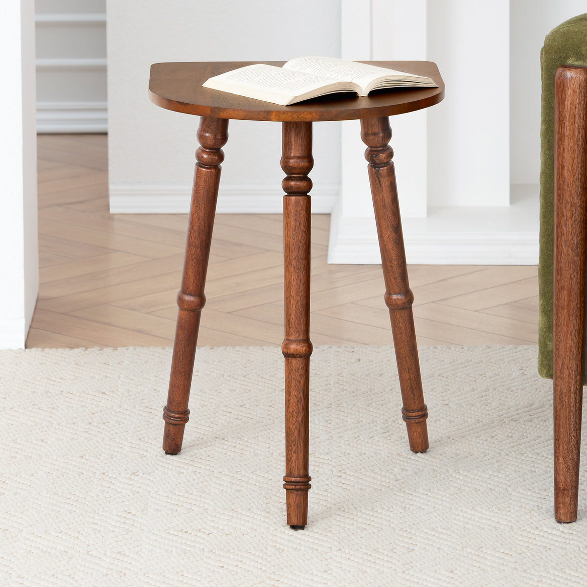 Bibi Solid Wood End Table - Walnut