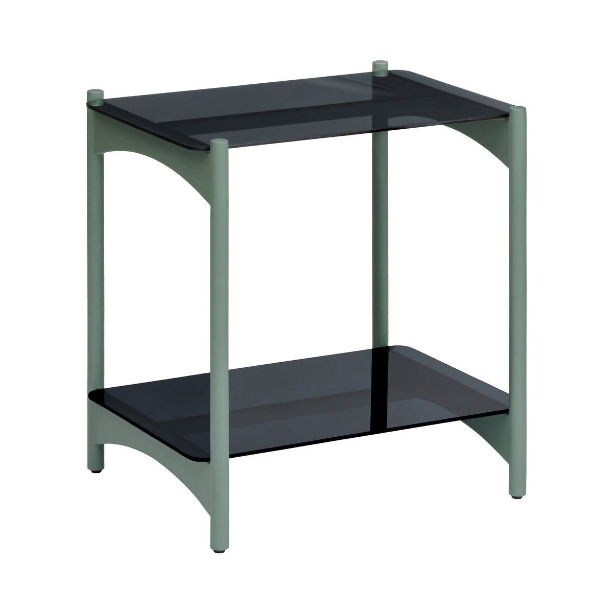 Hector Metal & Tempered Glass End Table - Sage Green