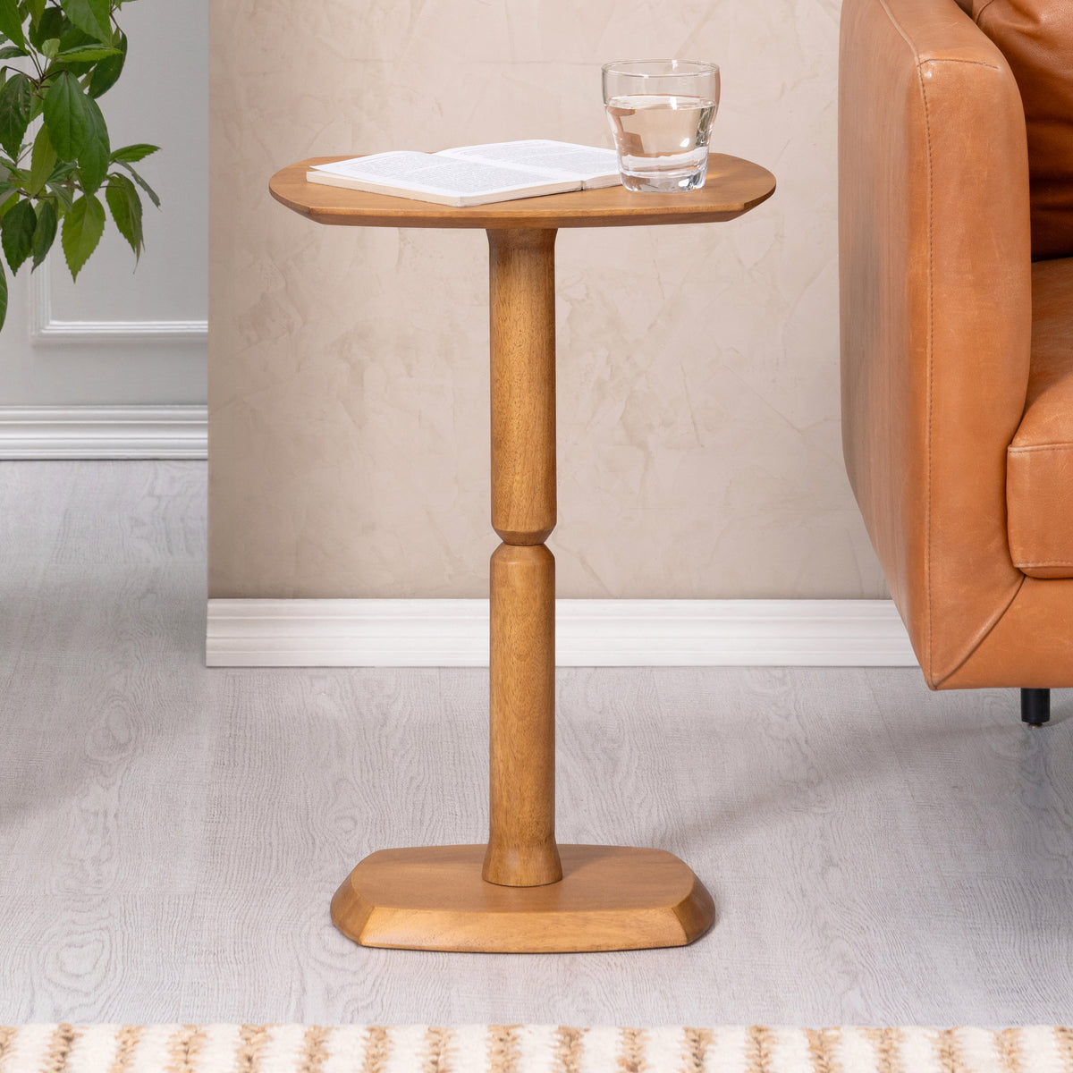 Firma Solid Wood End Table - Mid Tone Honey