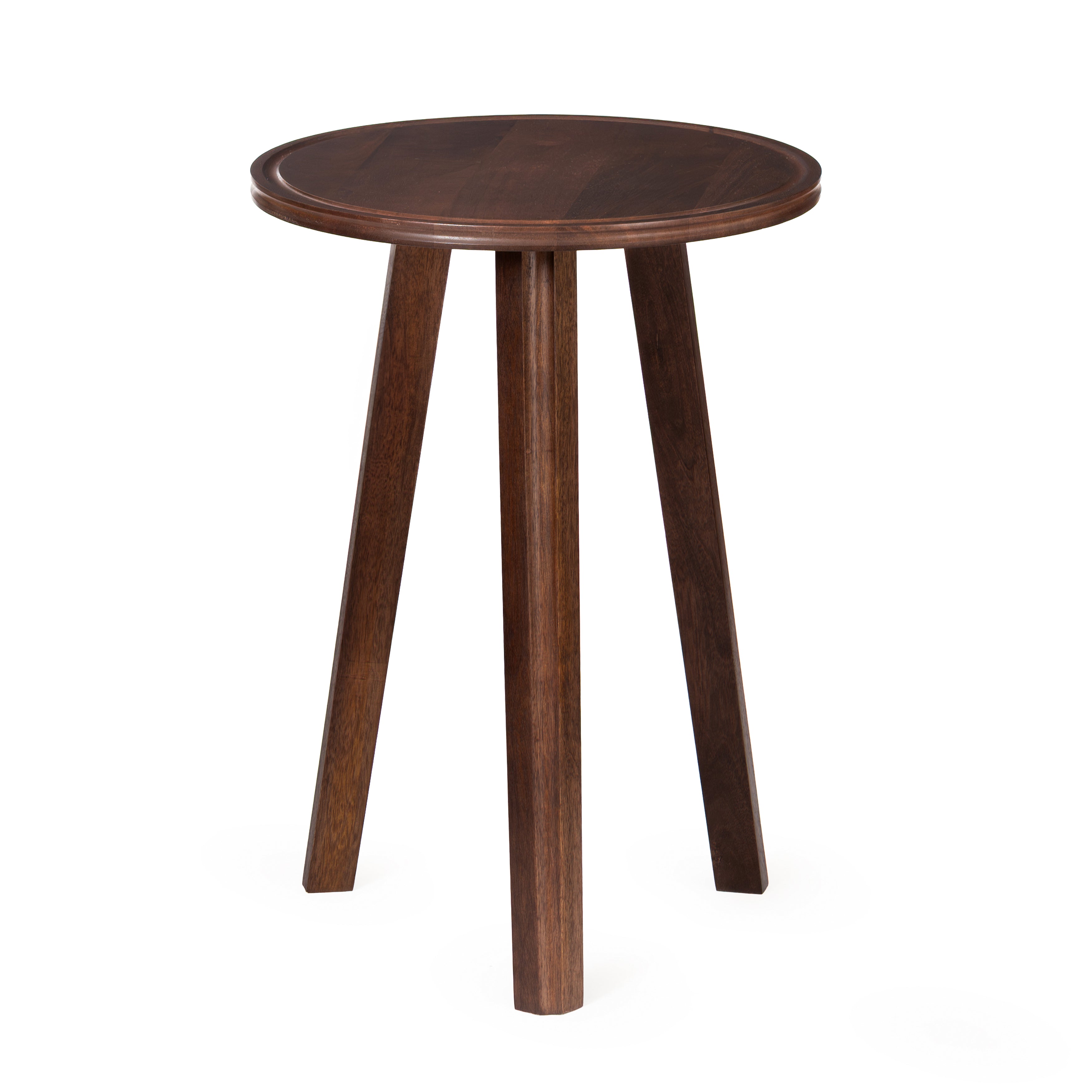 Ivory Solid Wood End Table - Espresso