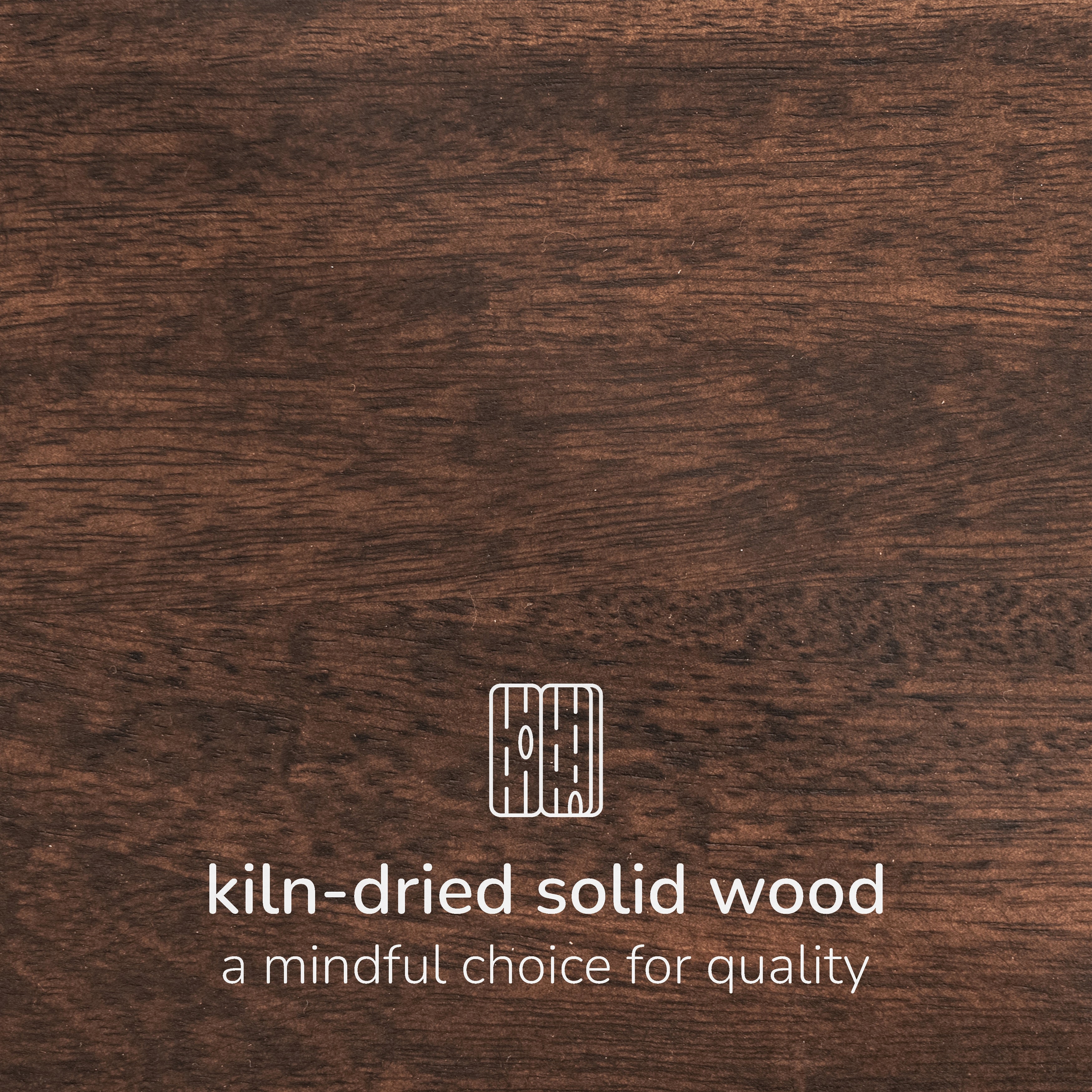 Ivory Solid Wood End Table - Espresso