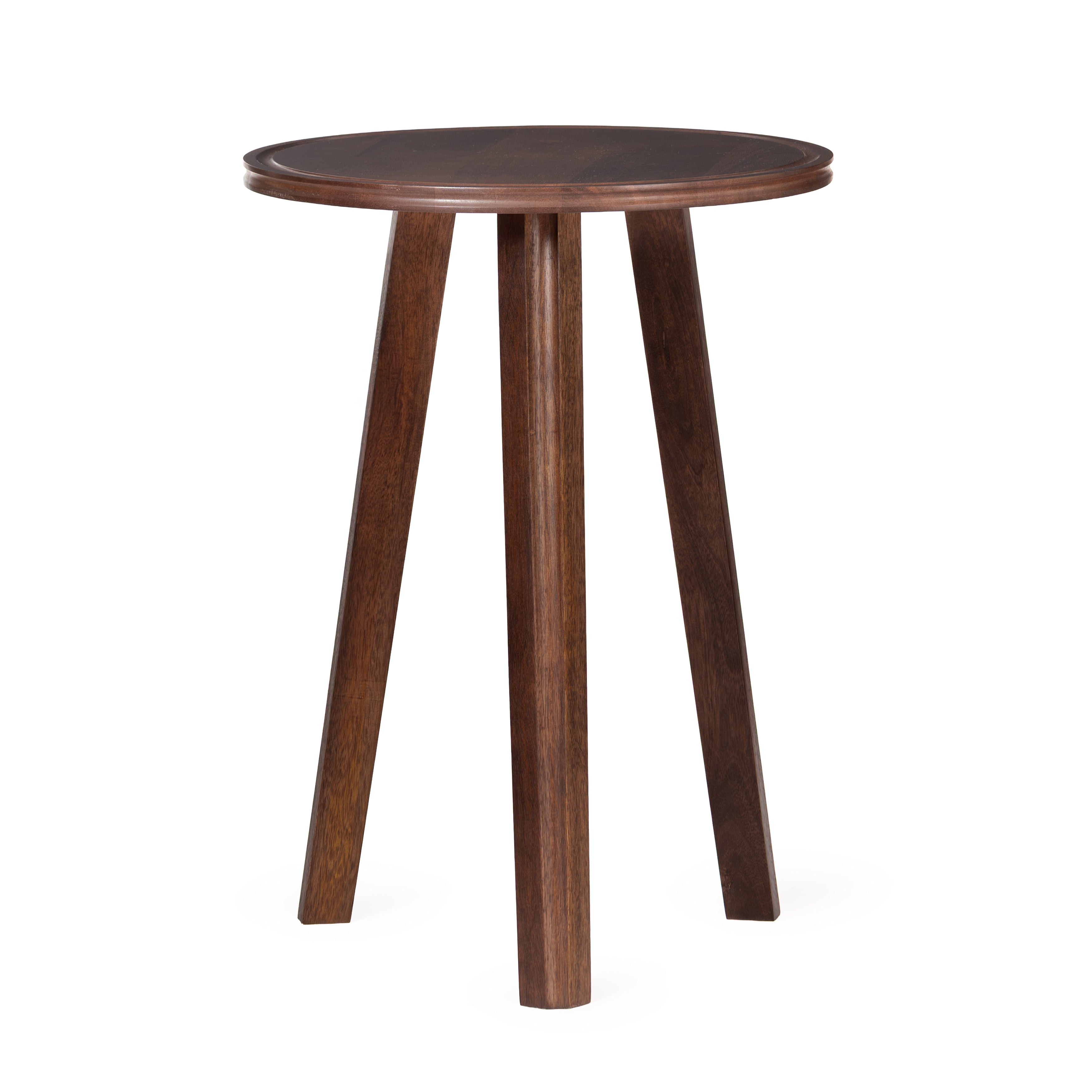 Ivory Solid Wood End Table - Espresso