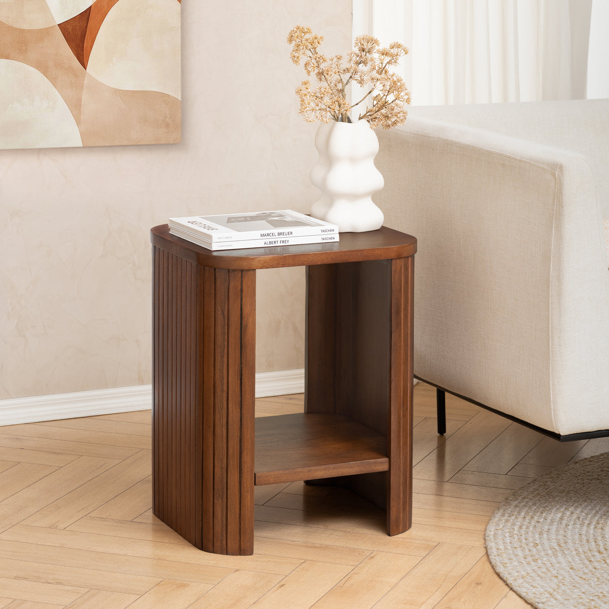 Warwick Solid Wood End Table - Walnut