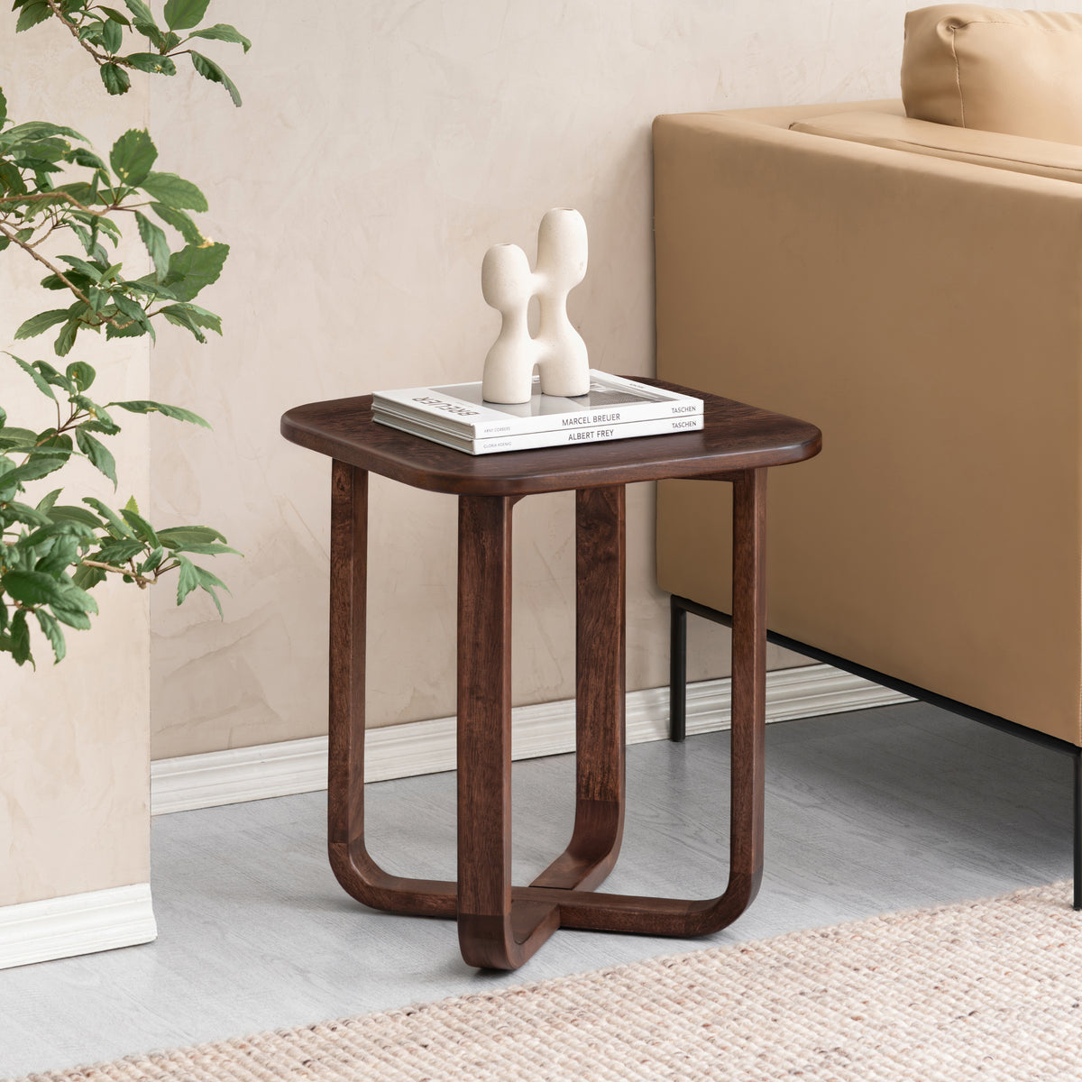 Duchie Solid Wood End Table - Espresso