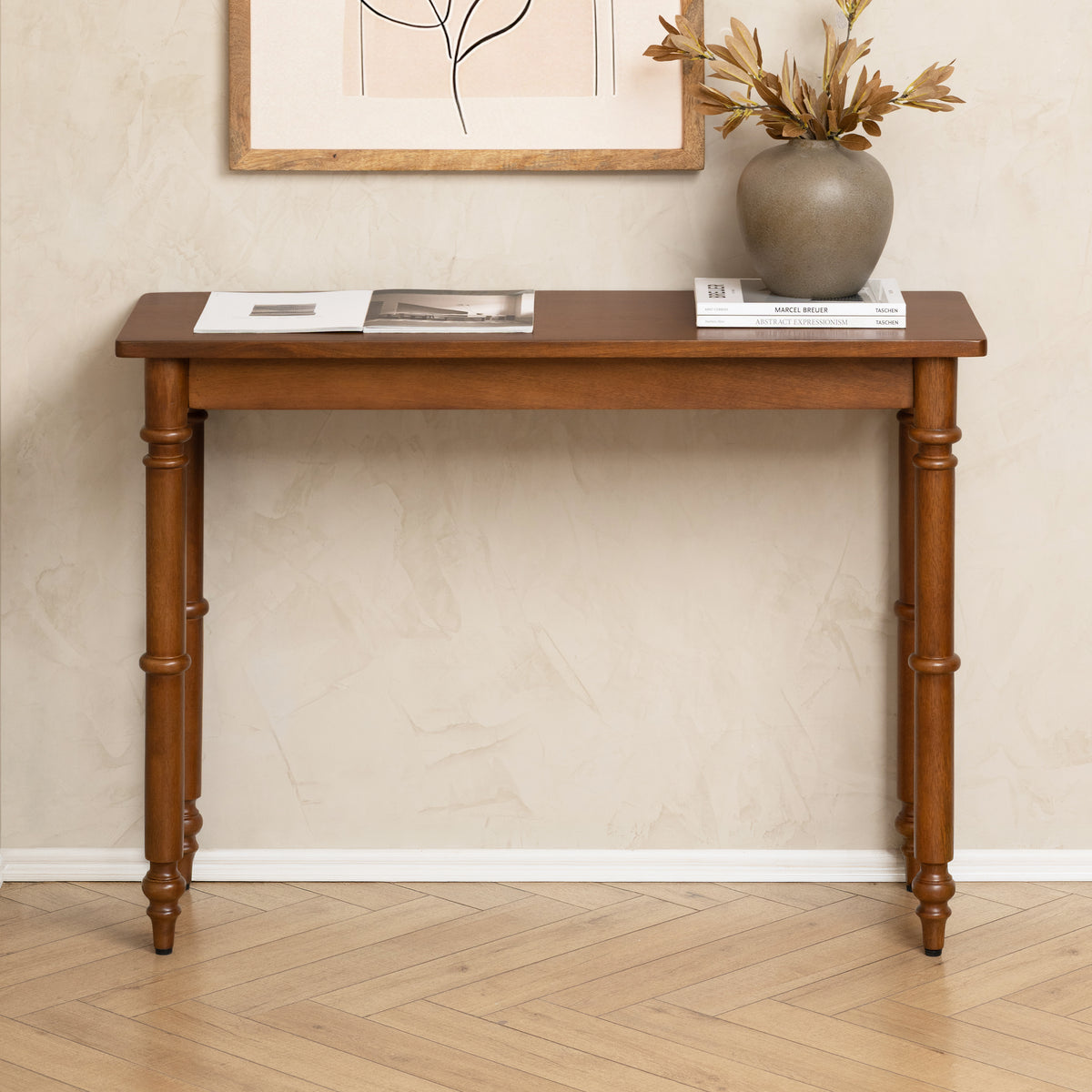 Rhonda Solid Wood Console Table - Walnut