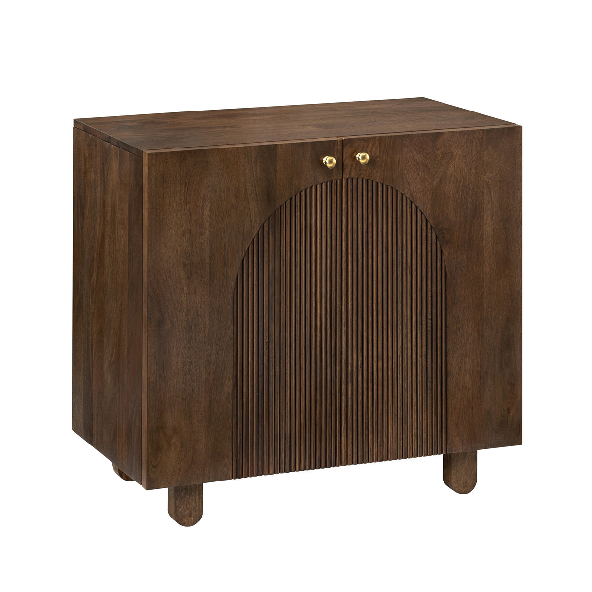 Manci Solid Mango Wood Accent Cabinet - Hazel Brown