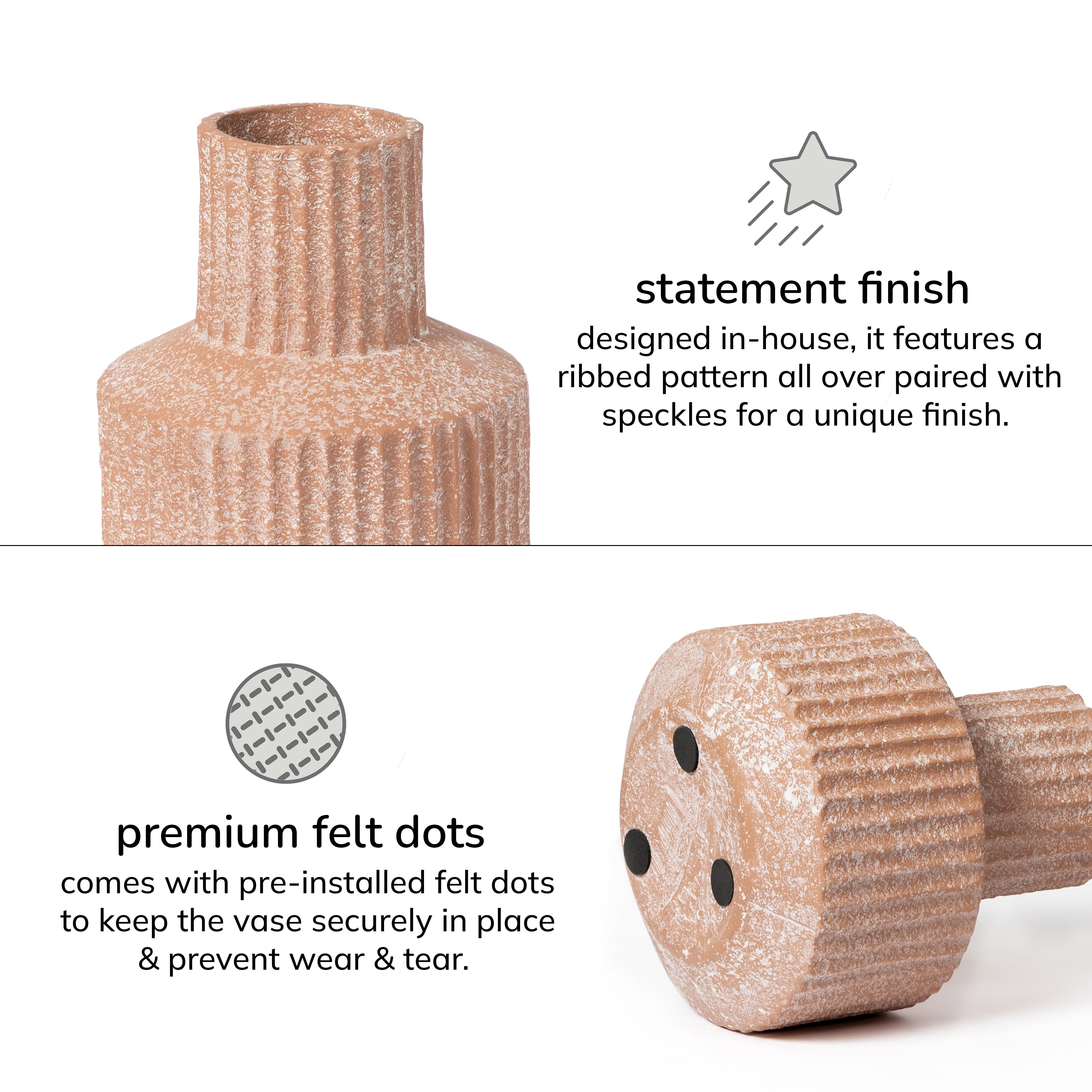 Ashley Ecomix Vase - Light Sienna