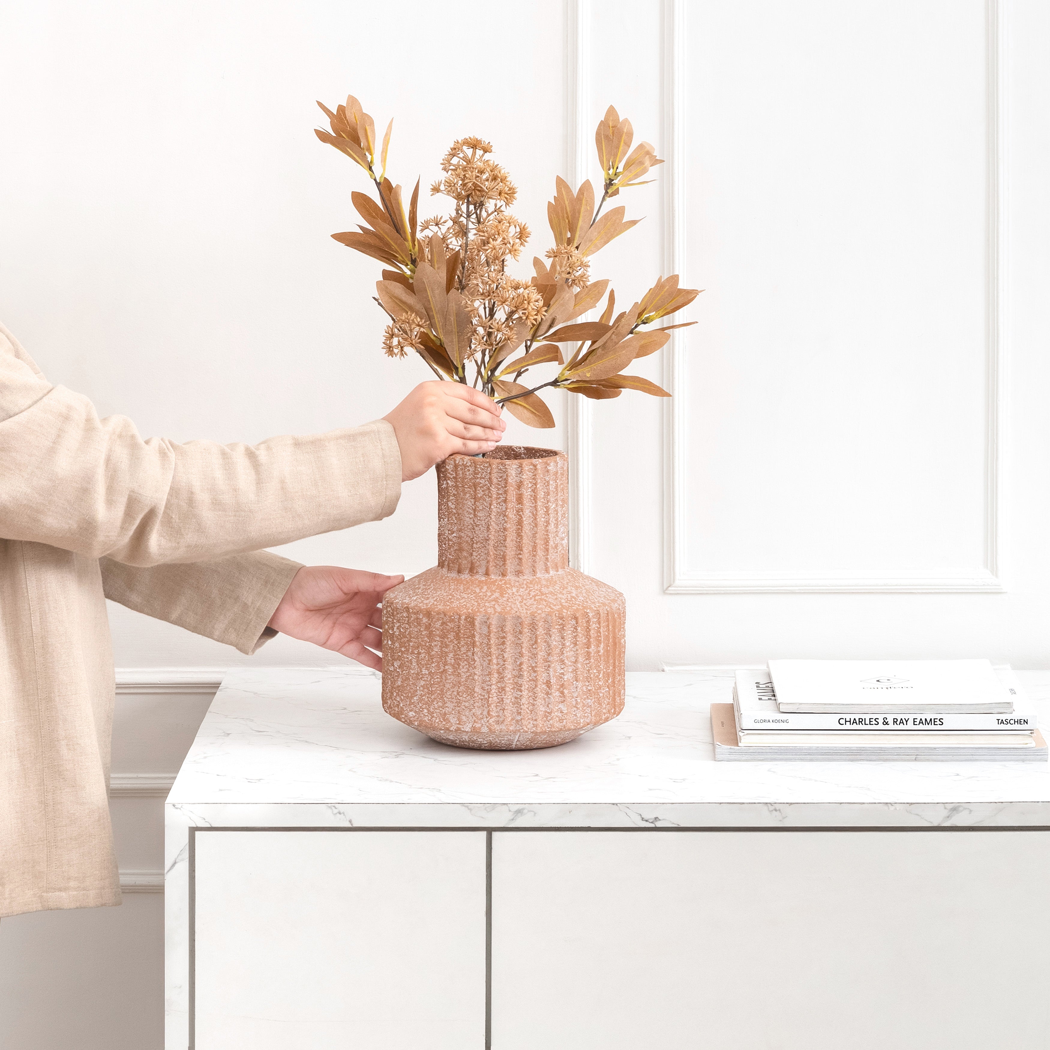 Ashley Ecomix Vase - Light Sienna