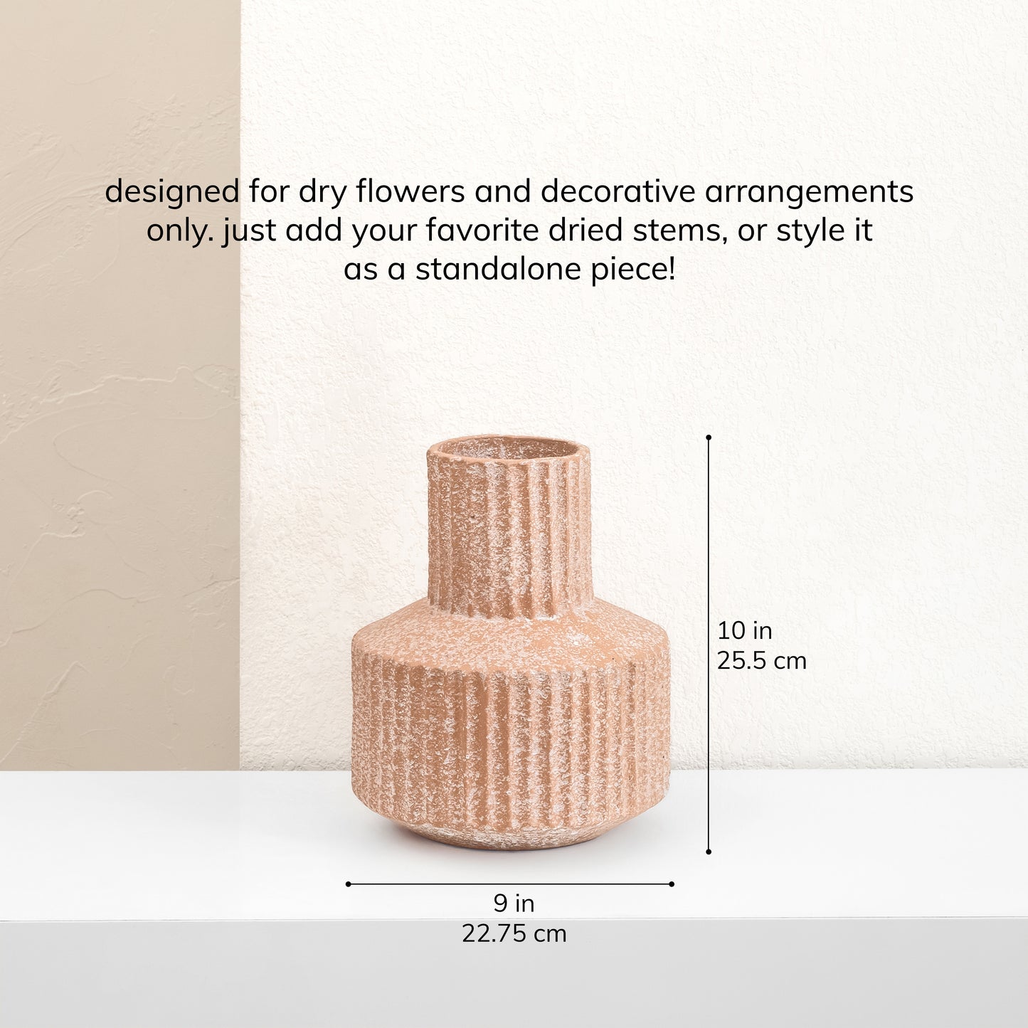 Ashley Ecomix Vase - Light Sienna