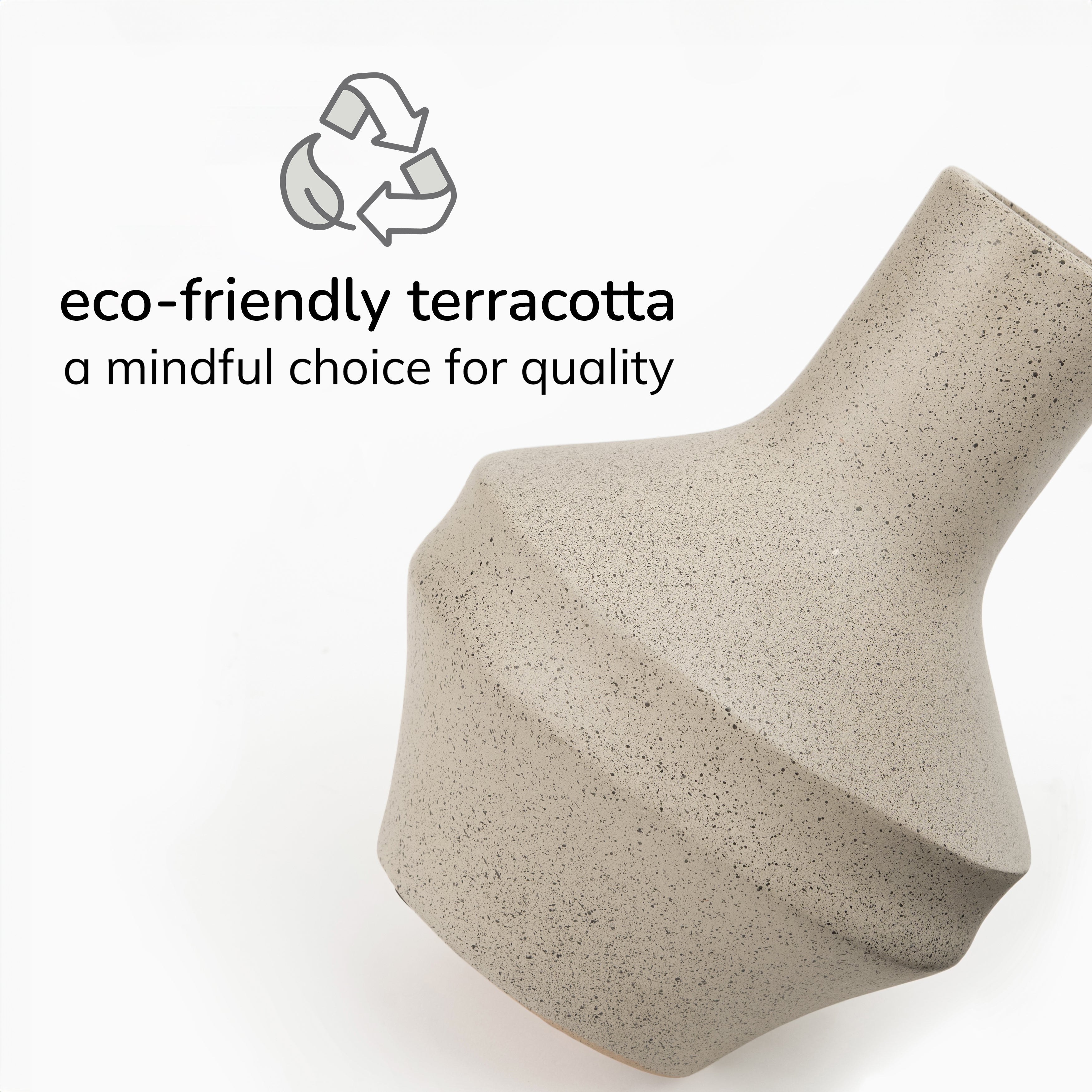 Marcel Terracotta Vase - Grey