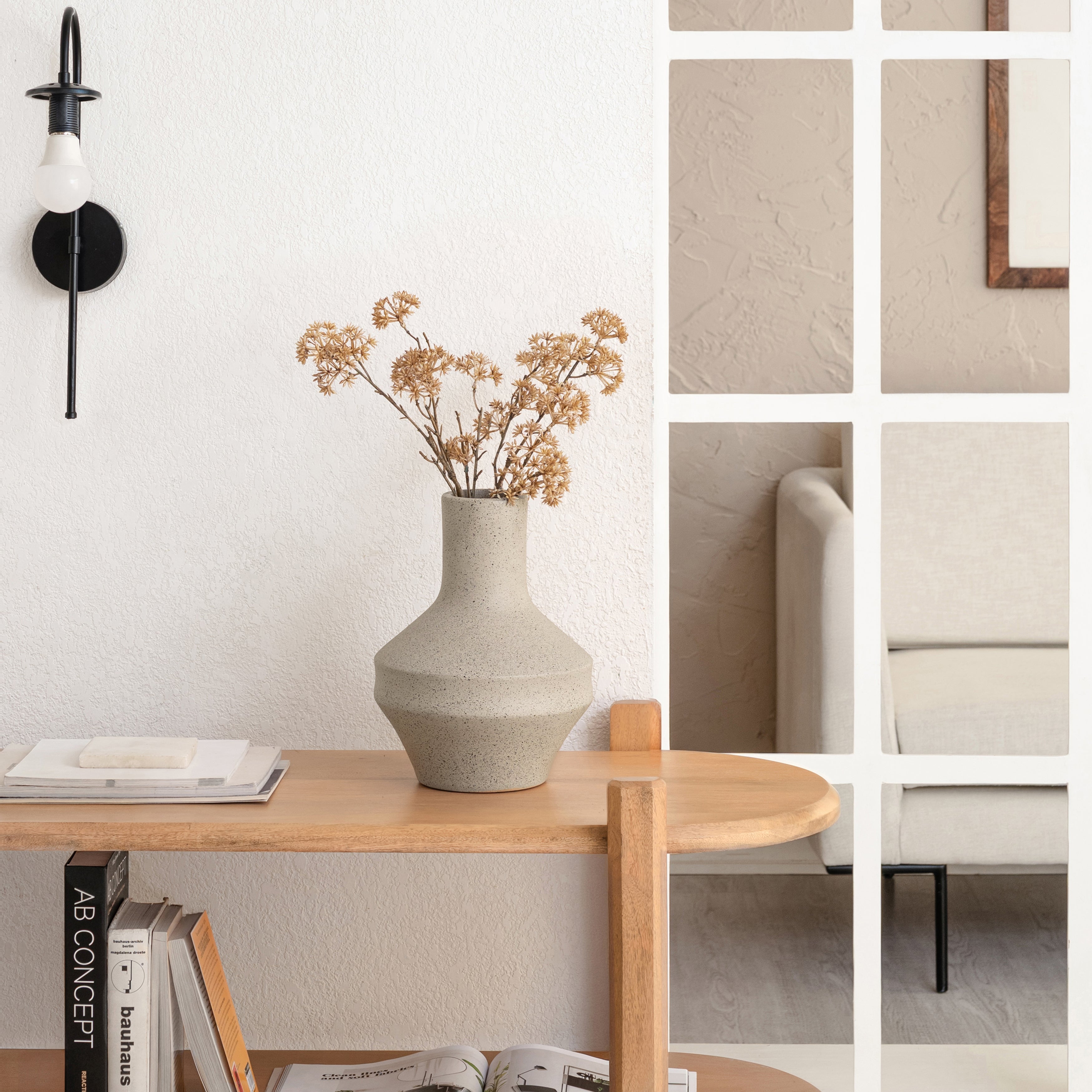 Marcel Terracotta Vase - Grey