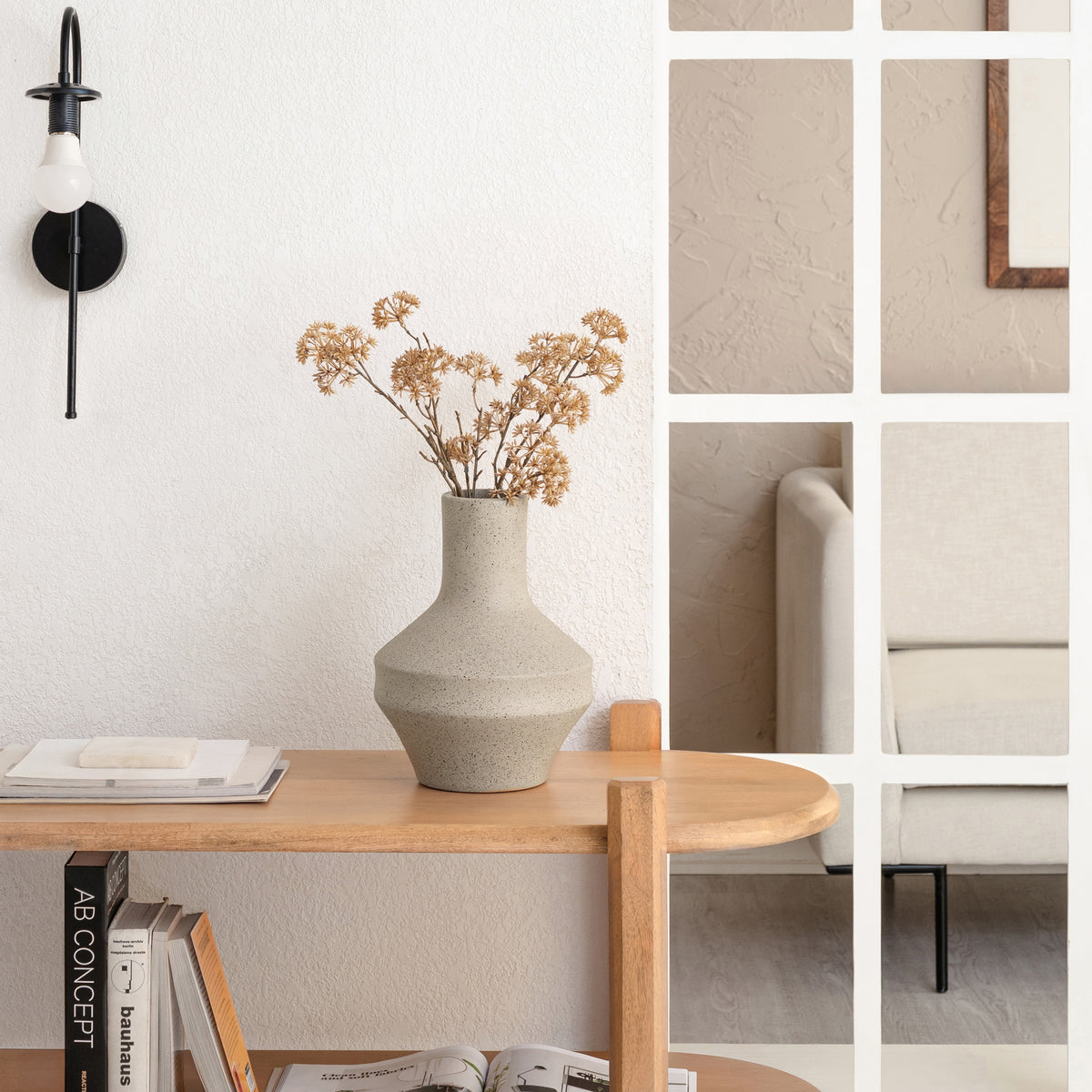 Marcel Terracotta Vase - Grey