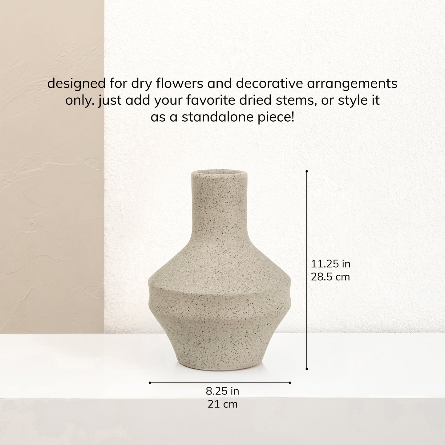 Marcel Terracotta Vase - Grey