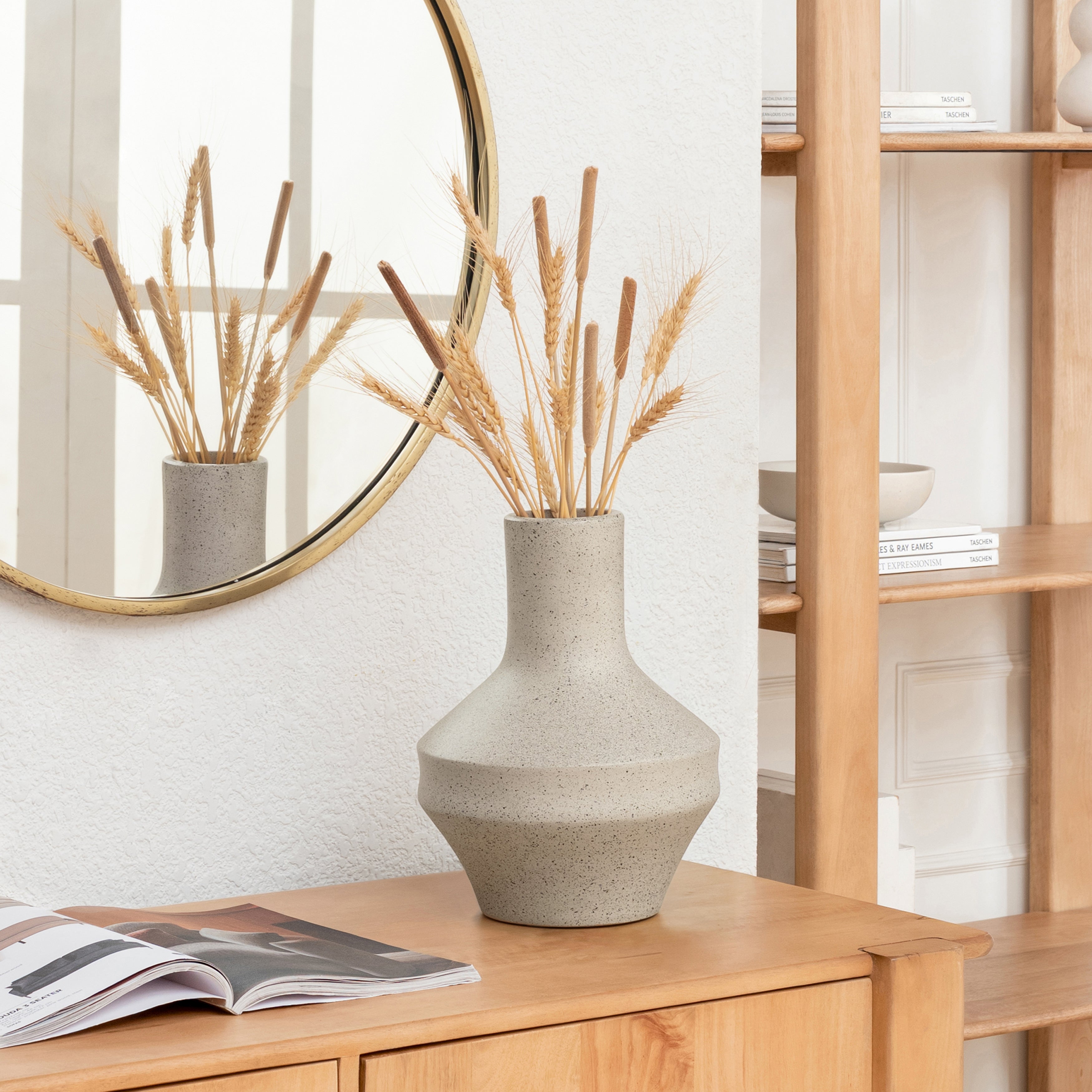 Marcel Terracotta Vase - Grey