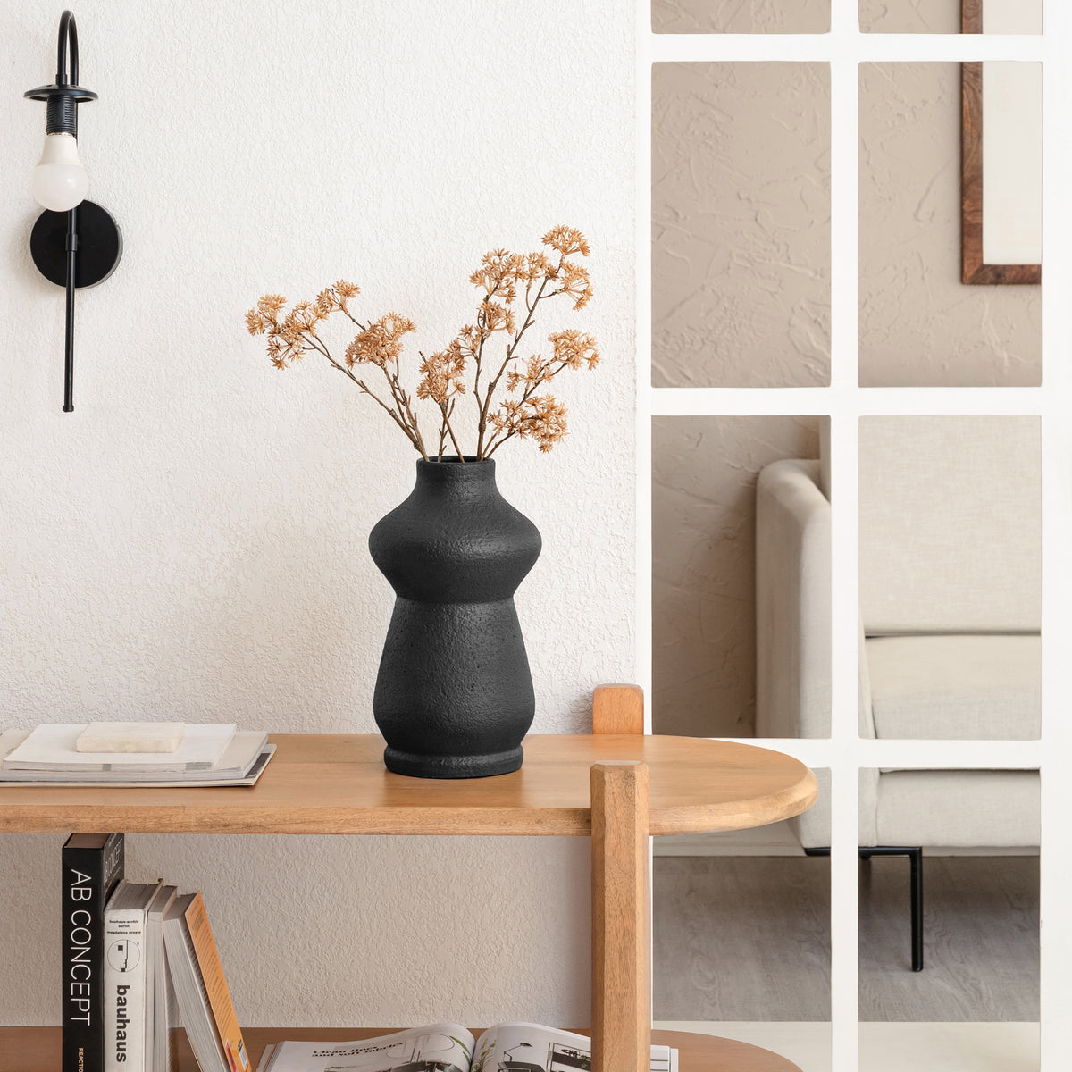 Belmont Terracotta Vase - Black