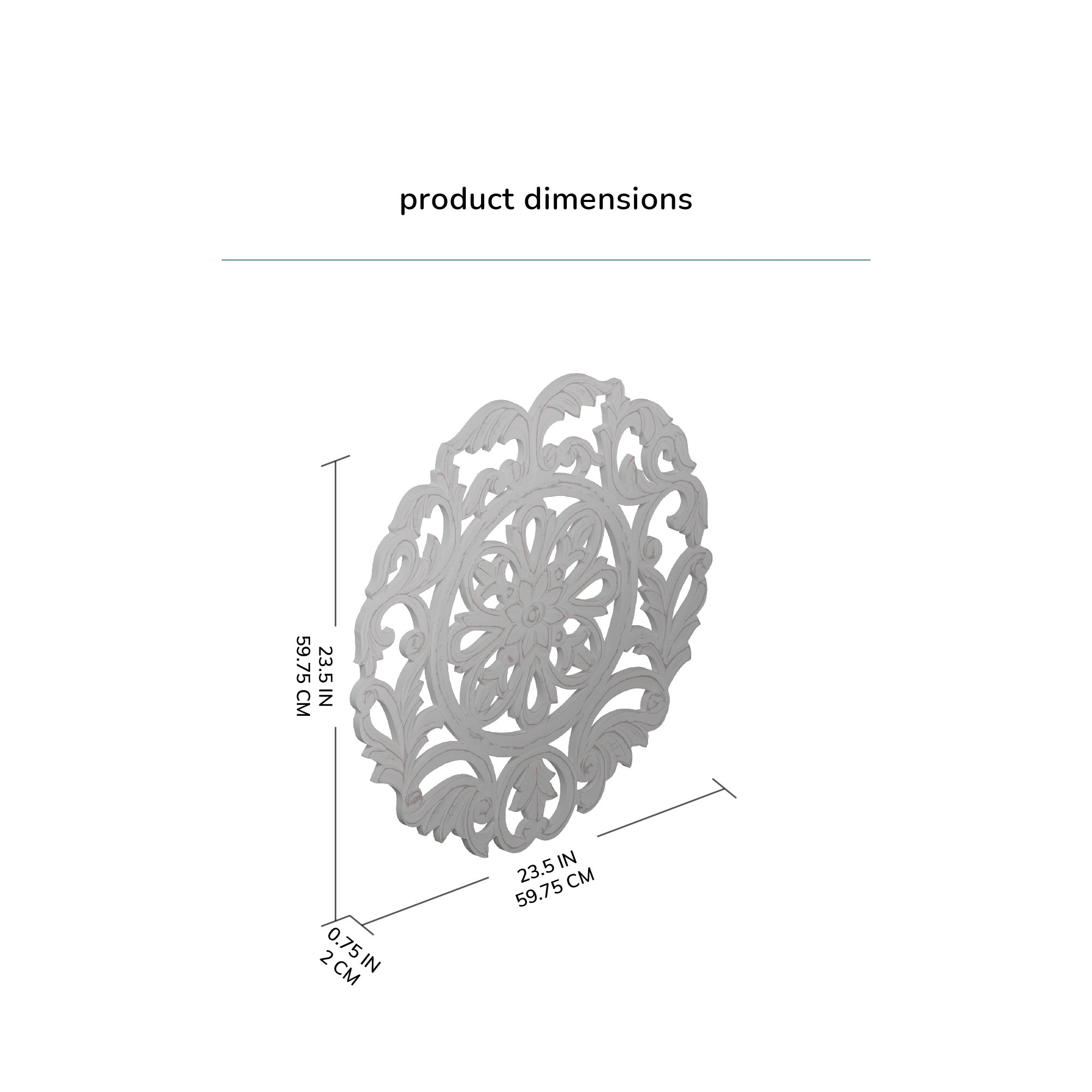 Lassi White Wall Medallion