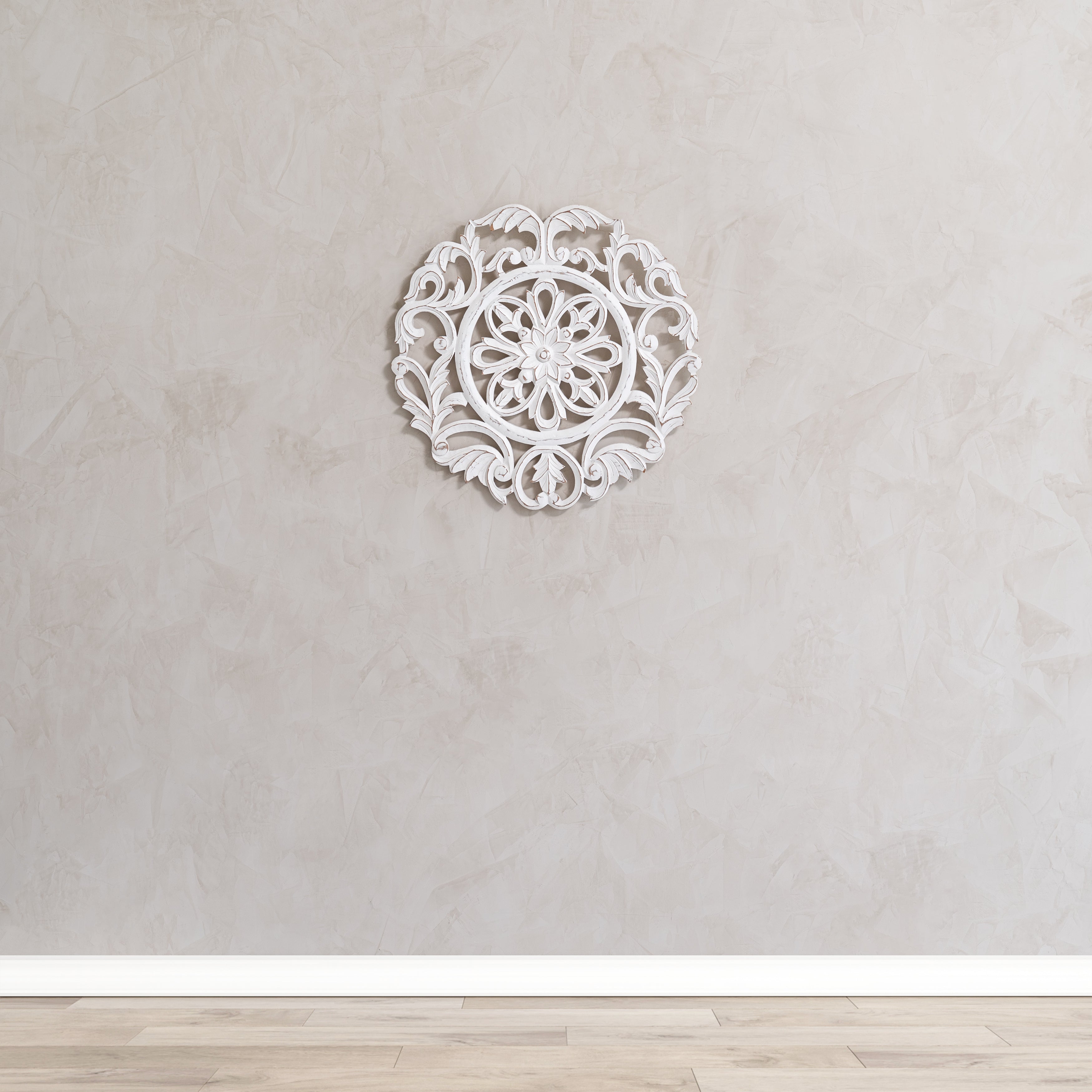 Lassi White Wall Medallion