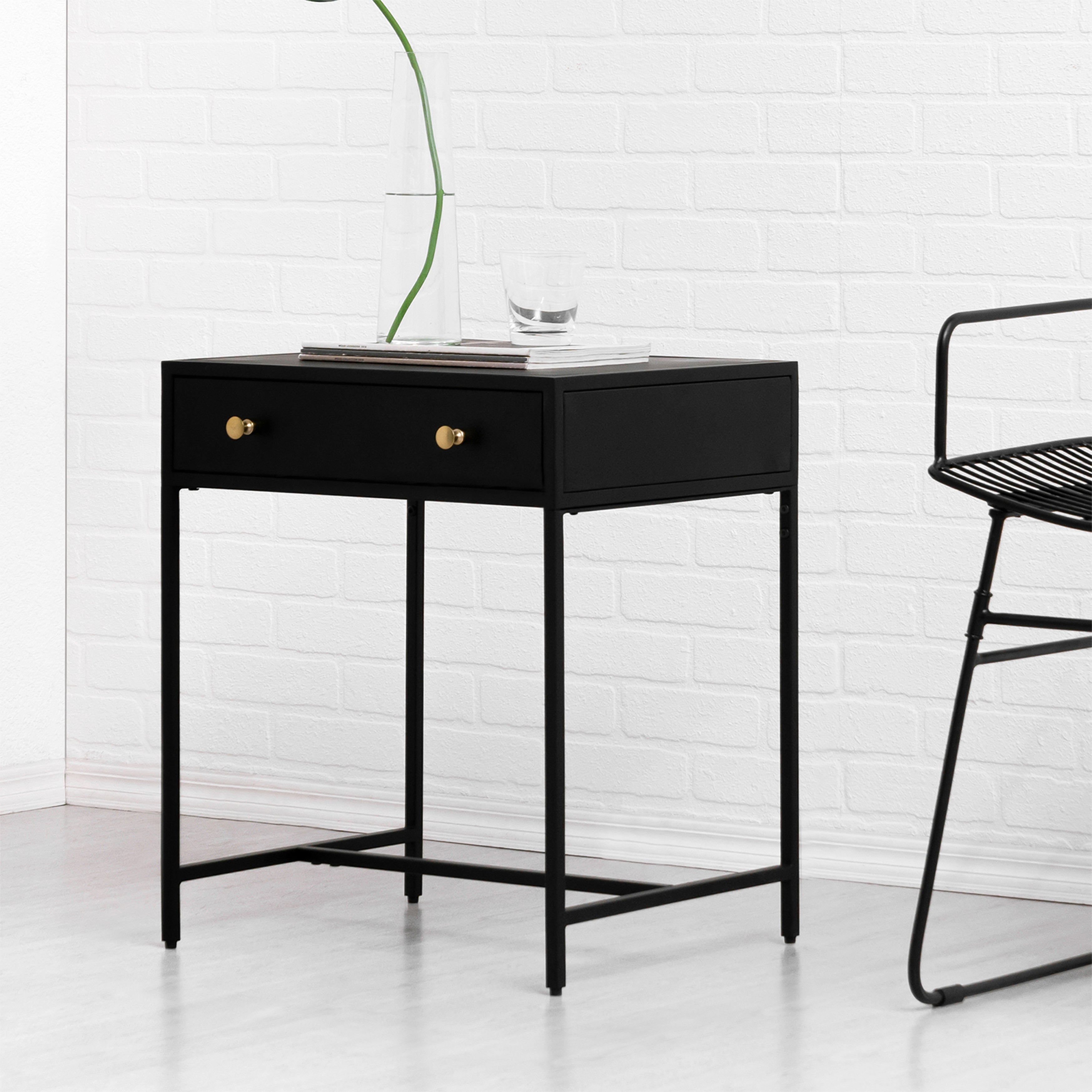 Brockwell Nightstand - 1 Drawer - Black