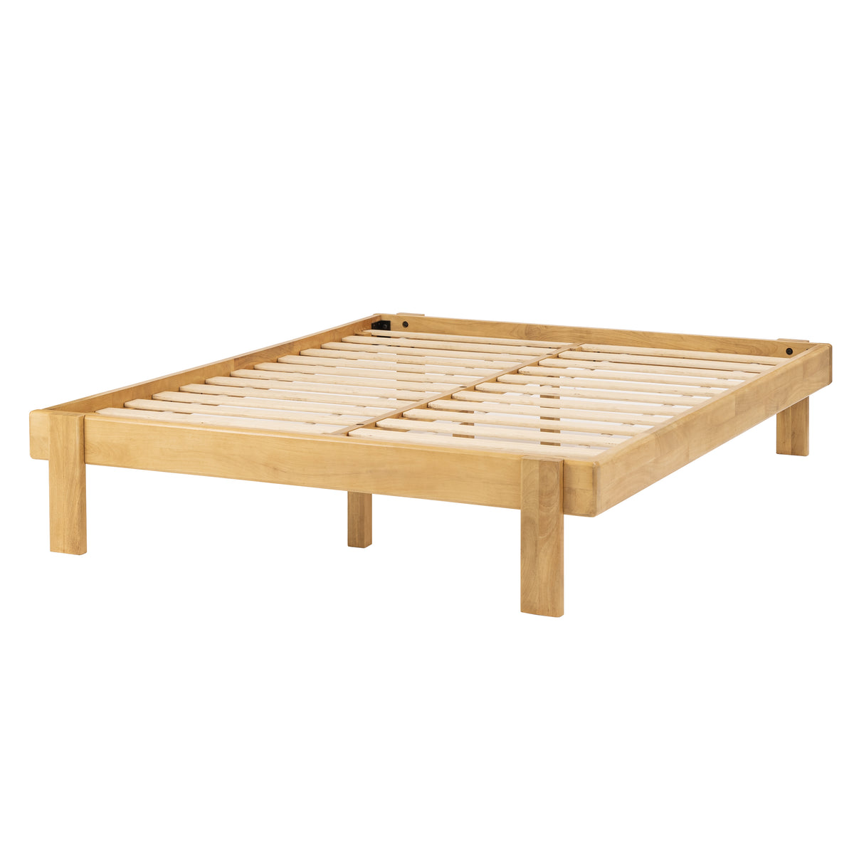 Parson Solid Wood Queen Platform Bed - Light Blonde