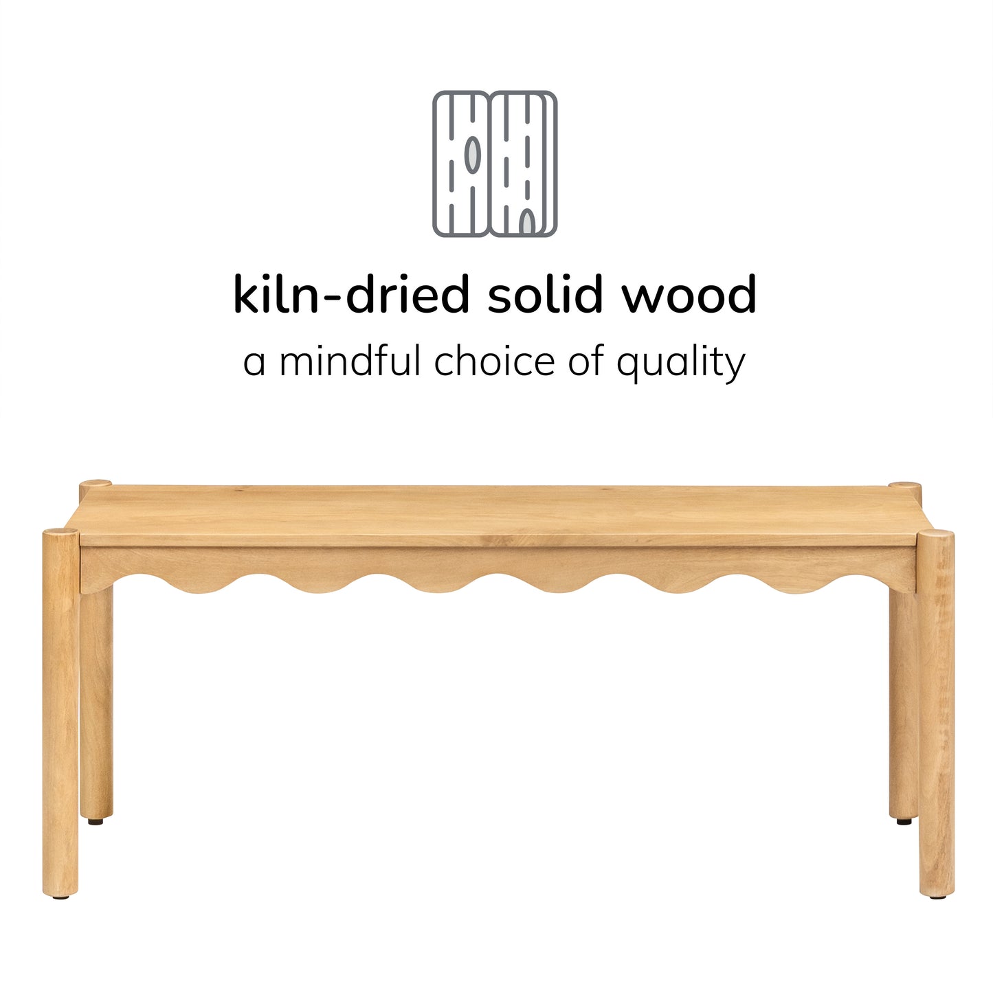 Tilly Solid Wood Bench - Light Blonde