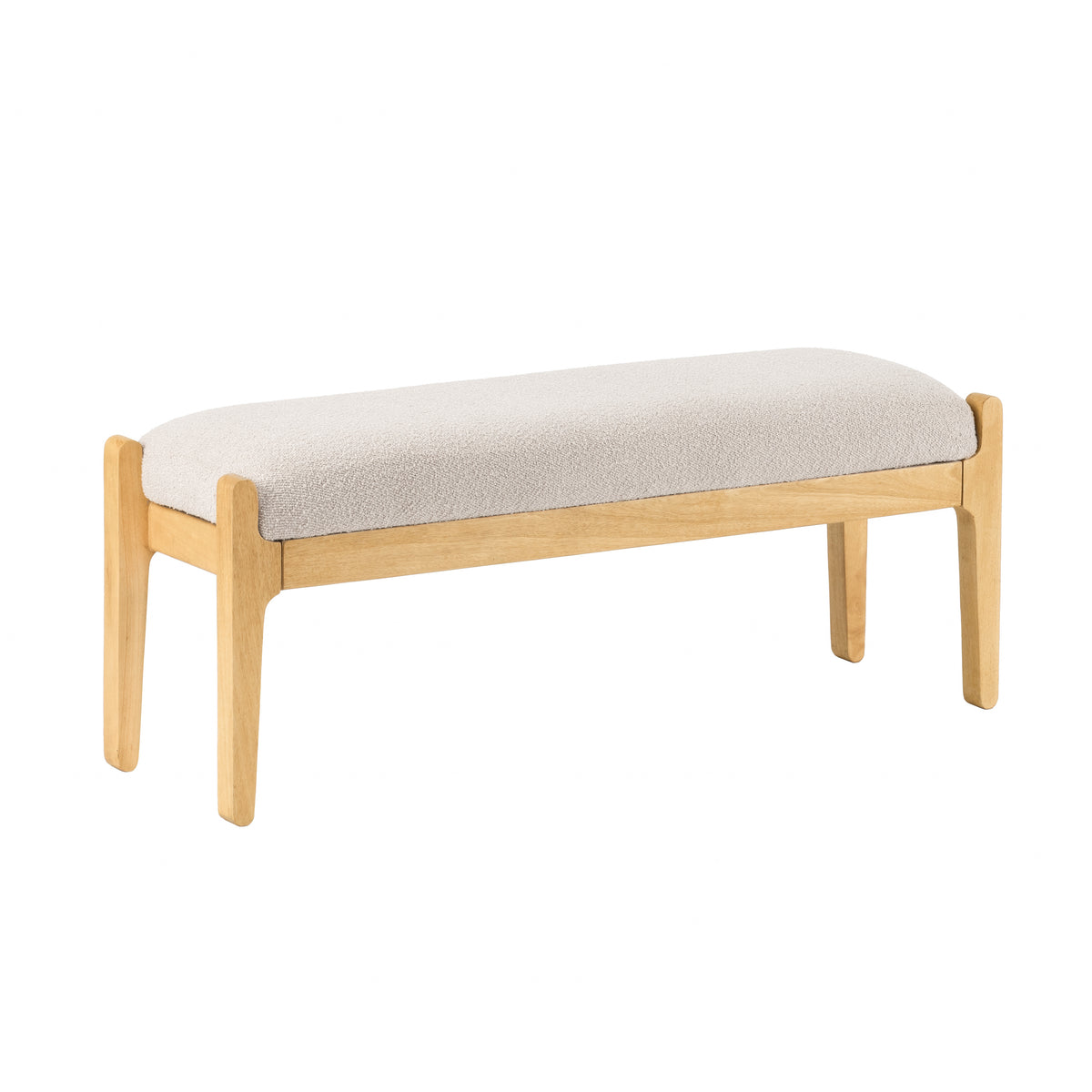 Naya Solid Wood & Upholstery Bench - Light Blonde