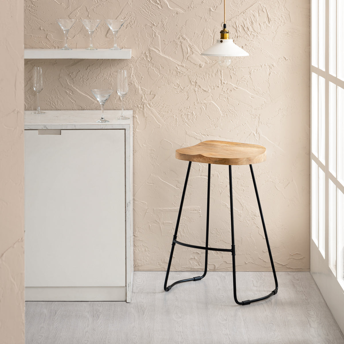 Rombass Counter Stool - Natural
