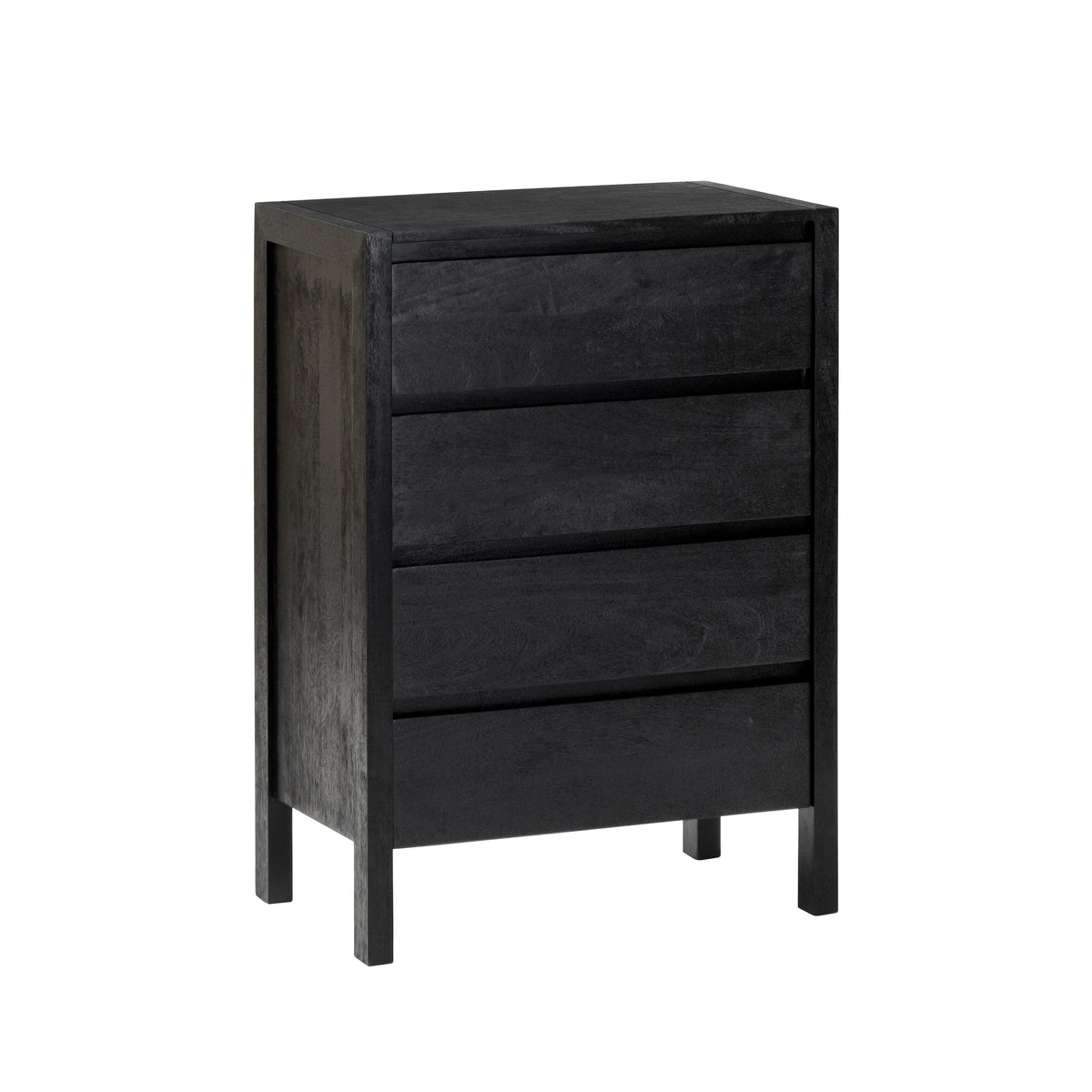 Oslo Solid Wood Chest of Drawers - Black