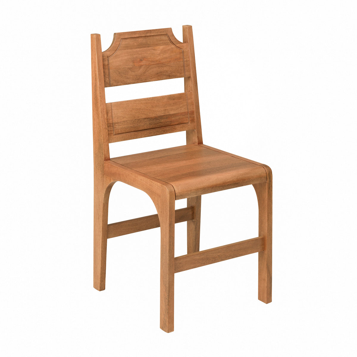 Safi Set of 2 Solid Wood Dining Accent Chairs - Mid Tone Honey