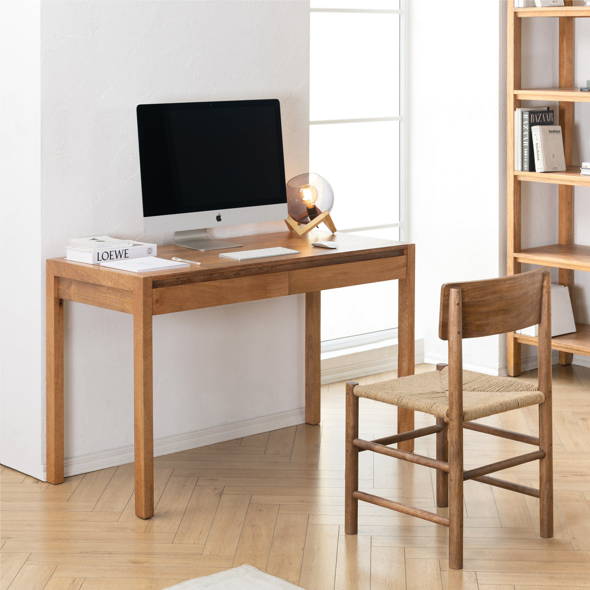 Norton Solid Wood Desk - Mid Tone Honey