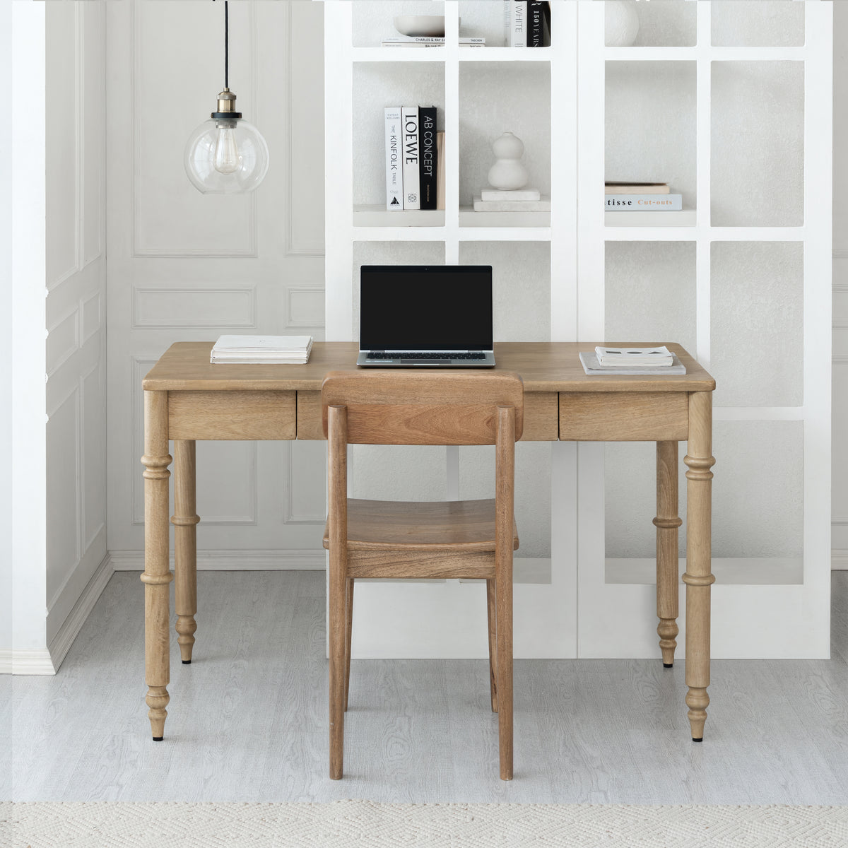 Rhonda Solid Wood Desk - Warm Sand
