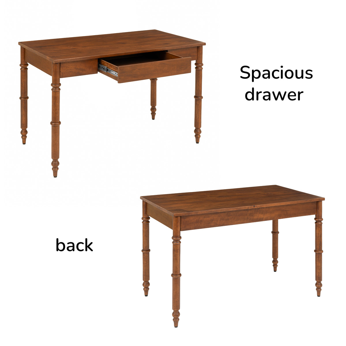 Rhonda Solid Wood Desk - Walnut