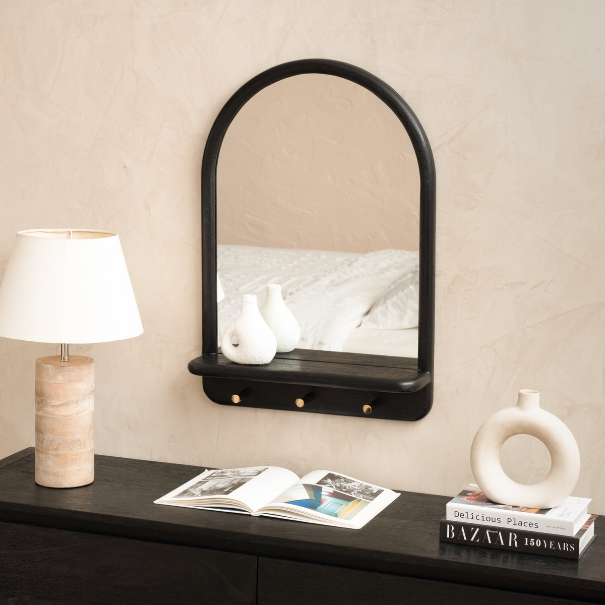 Dante Accent Wall Mirror - Black