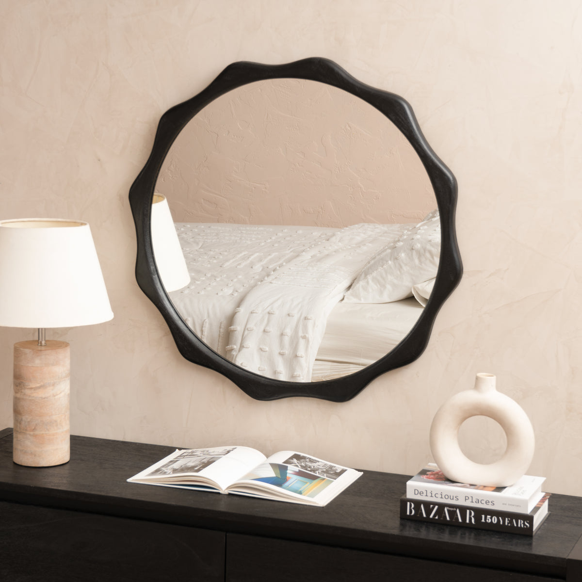 Celeste Accent Wall Mirror - Black