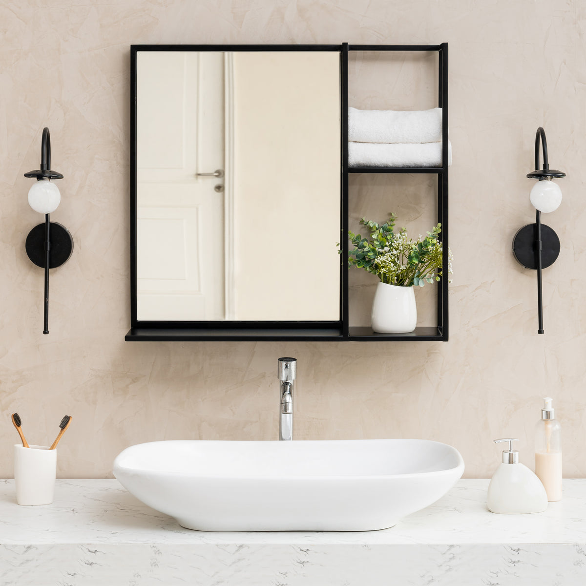 Gatsby Metal Wall & Accent Mirror - Black