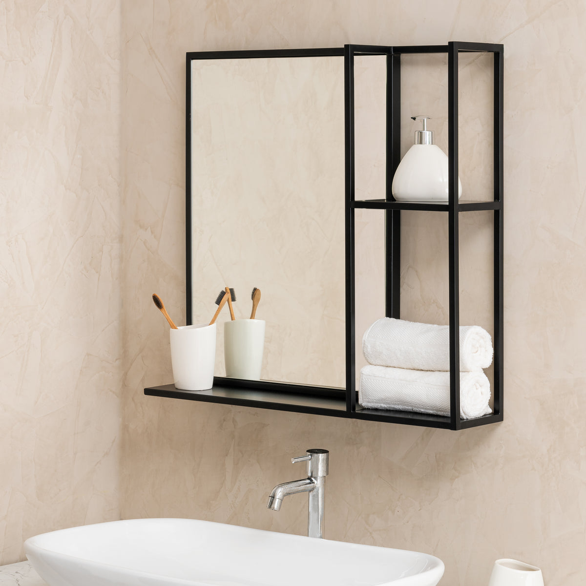 Gatsby Metal Wall & Accent Mirror - Black