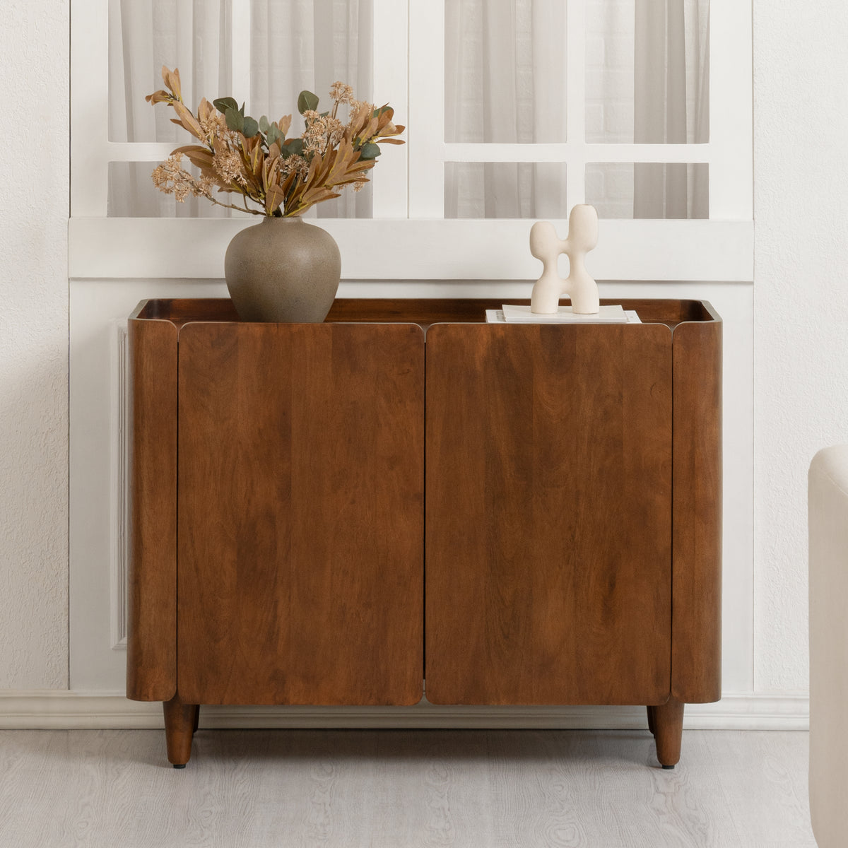 Rufus Solid Wood Sideboard - Walnut