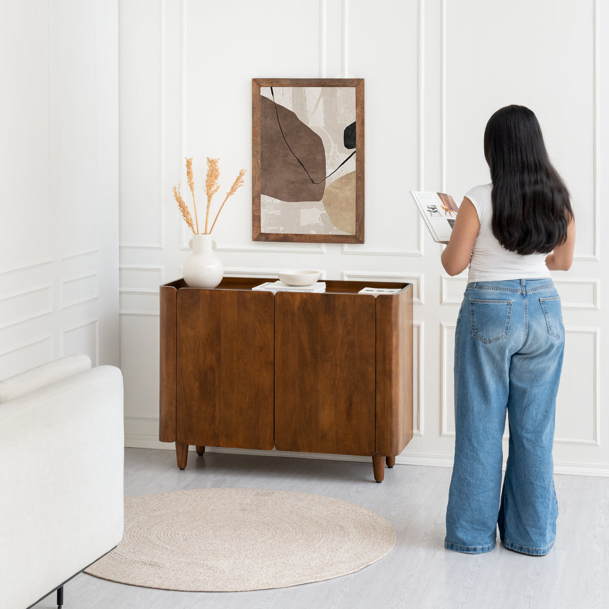 Rufus Solid Wood Sideboard - Walnut
