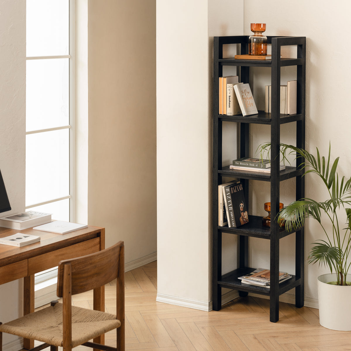Carlton Solid Wood Bookcases - Black