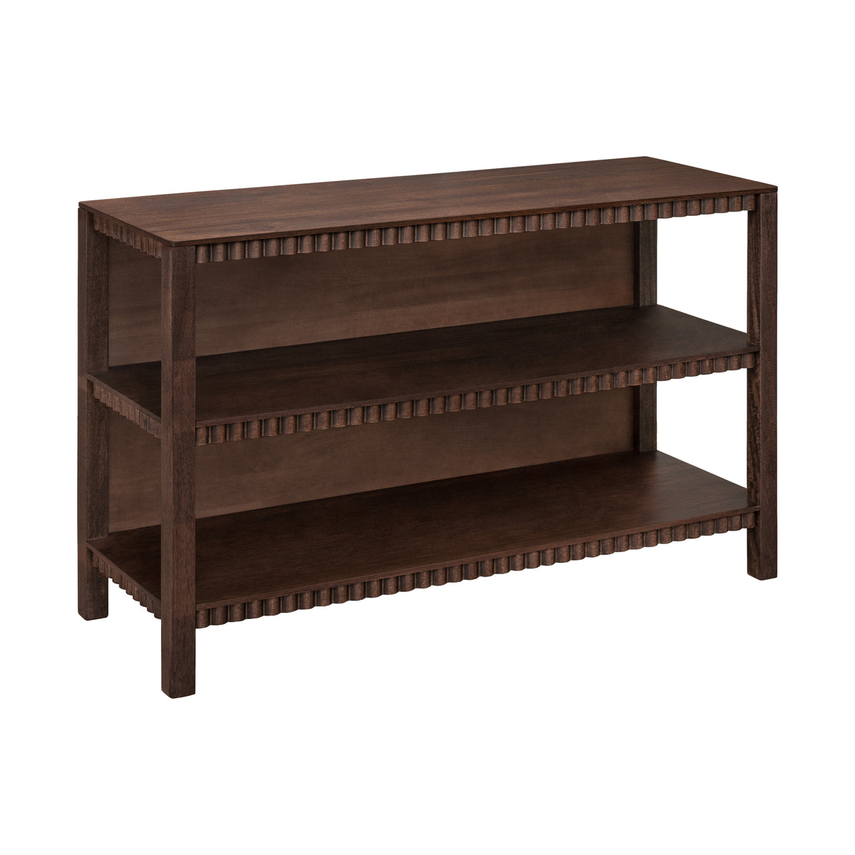 Vida Solid Mango Wood & Mango Veneer Bookcase - Espresso