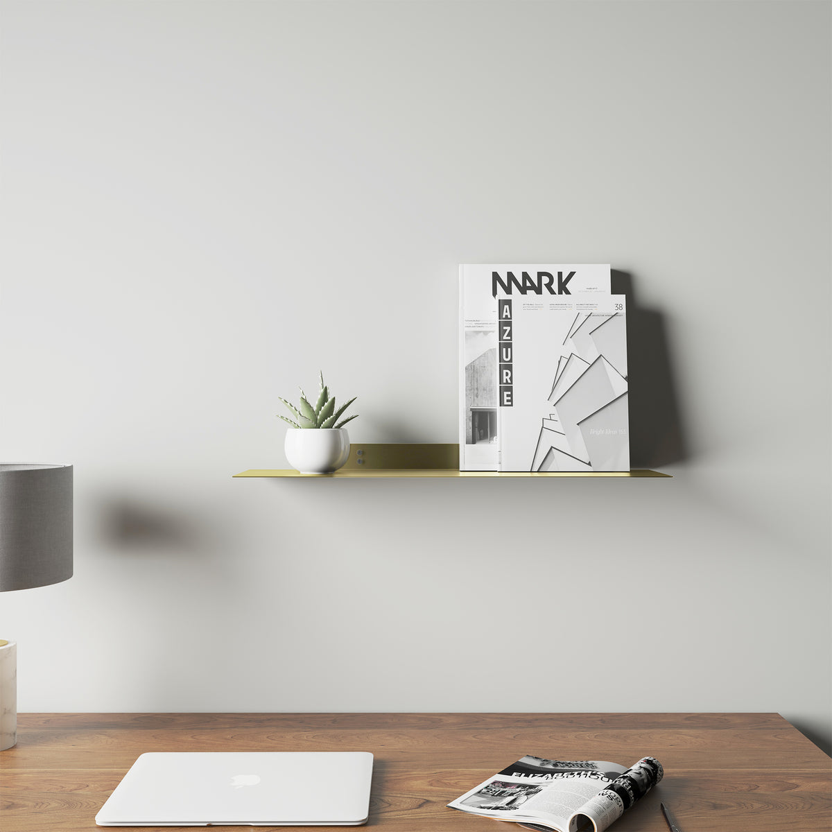 Sammy Wall Mounted Shelf - Small - Gold