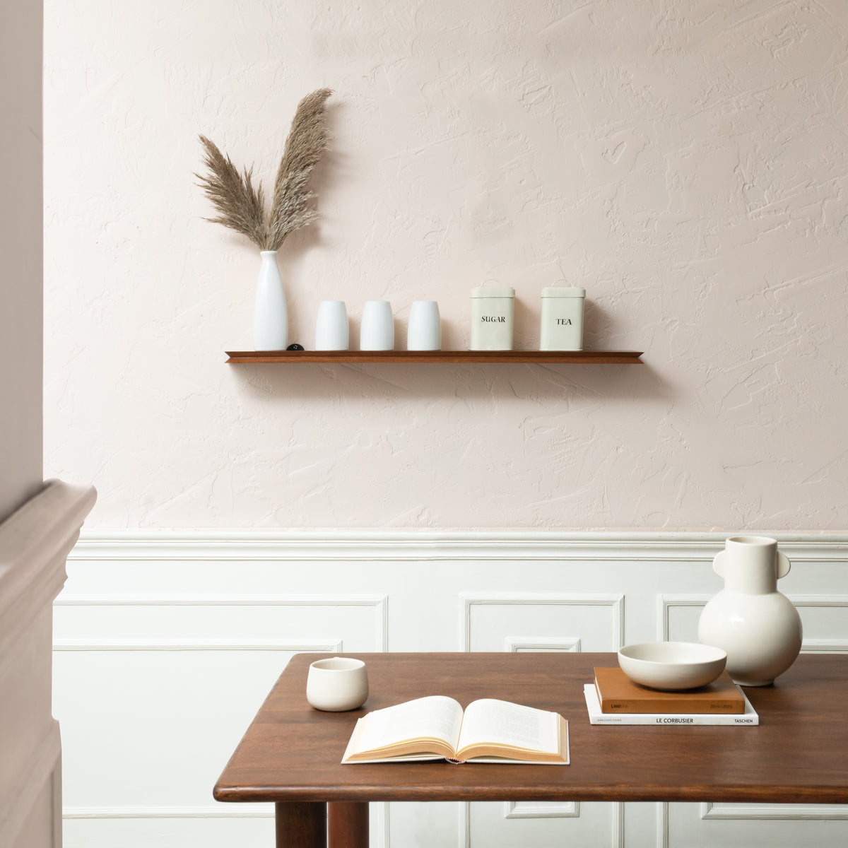 Hamish Wall Mounted Shelf - Large - Walnut