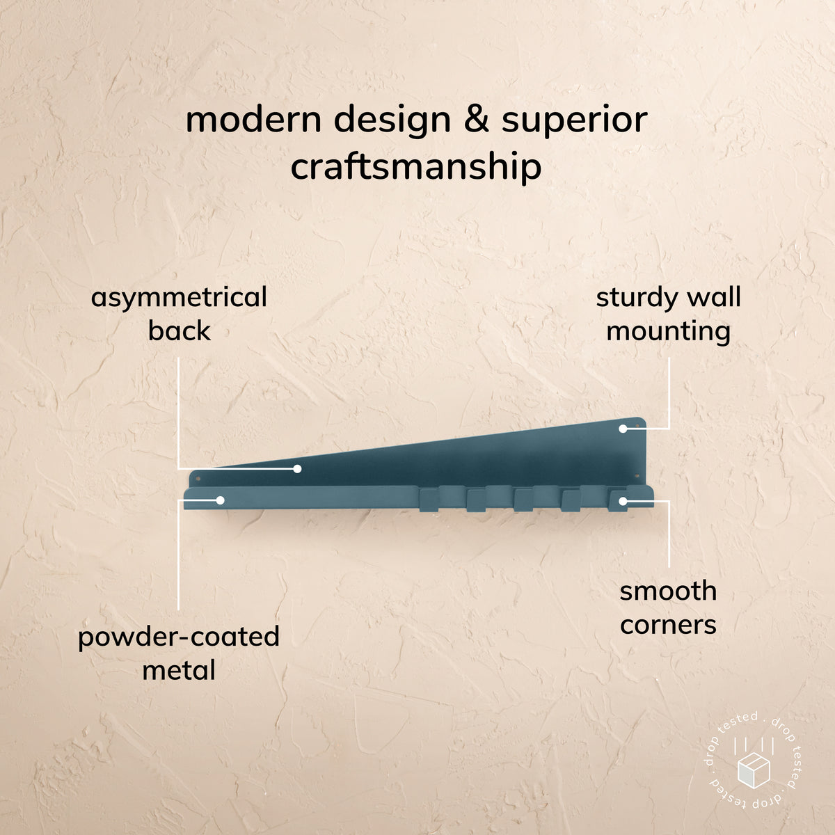 Carmel Wall Mounted Hook - Blue