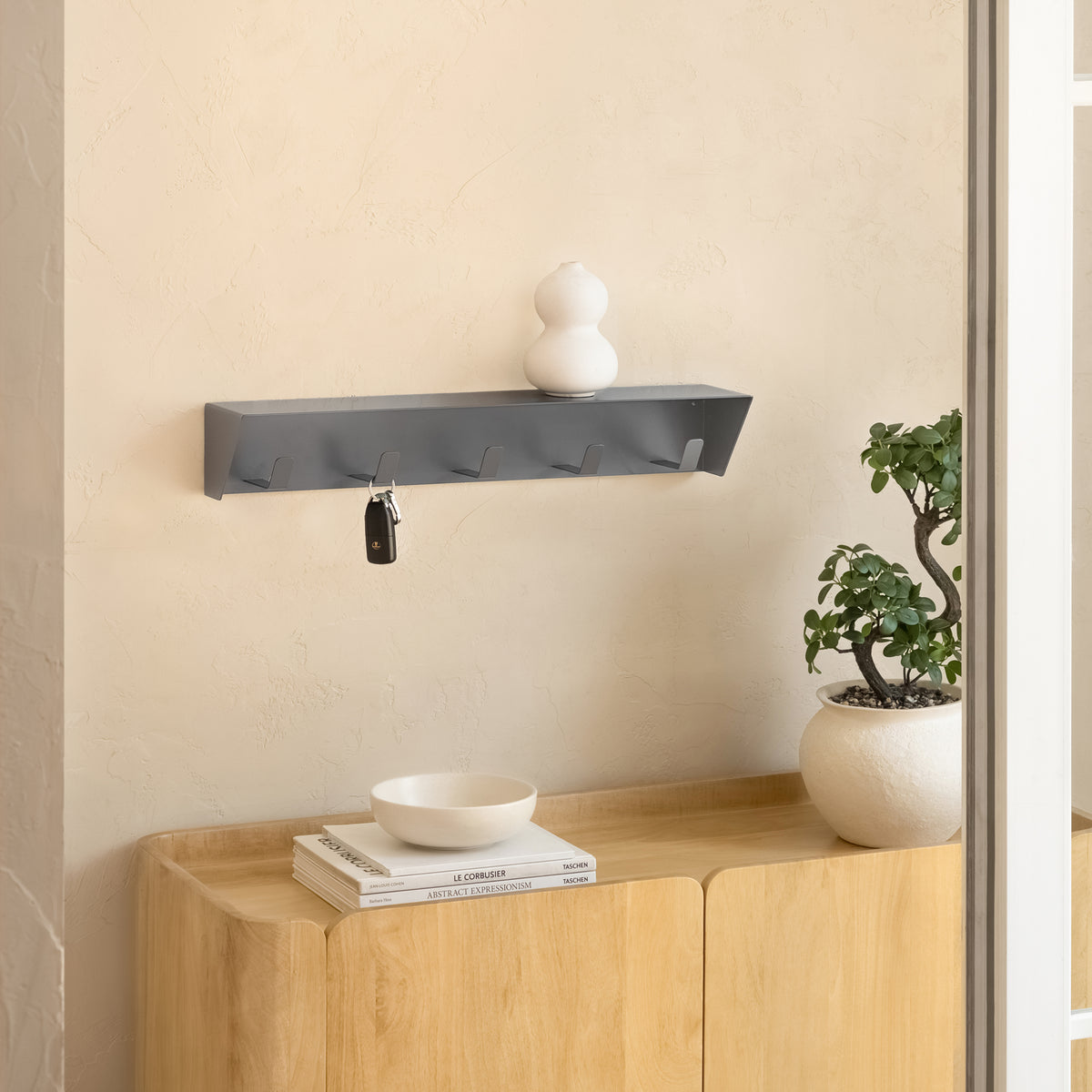 Vincent Wall Mounted Hook - Sustained Grey