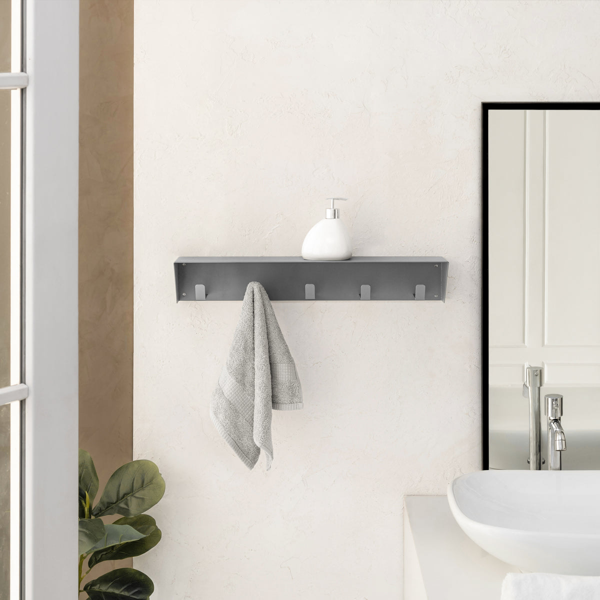 Vincent Wall Mounted Hook - Sustained Grey