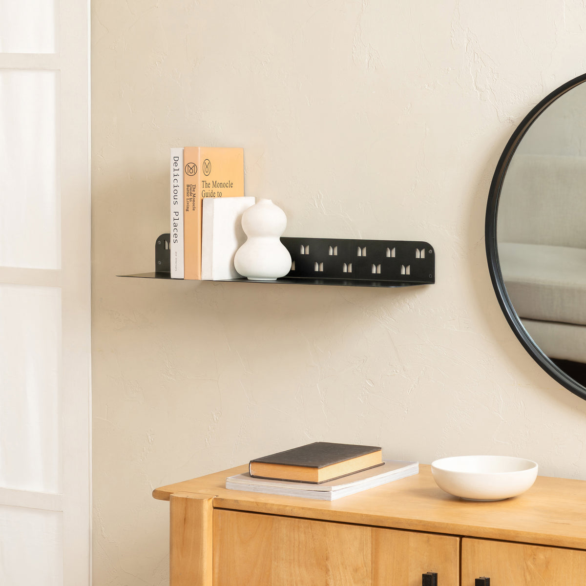 Pamela Wall Mounted Shelf - Small - Black