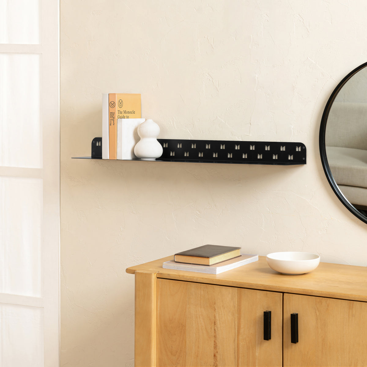Pamela Wall Mounted Shelf - Large - Black