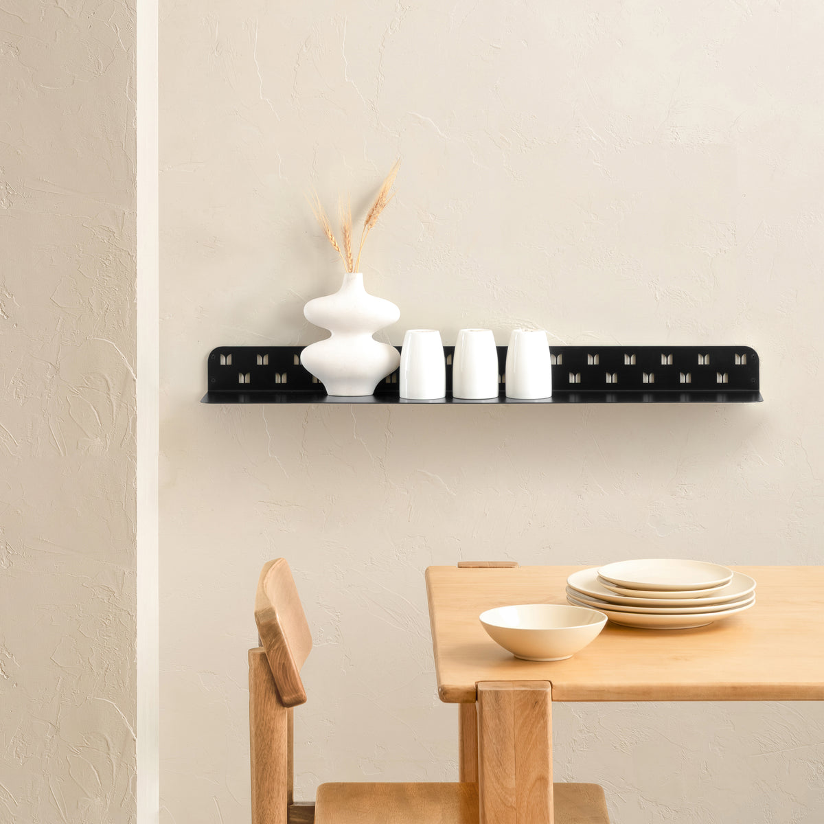 Pamela Wall Mounted Shelf - Large - Black