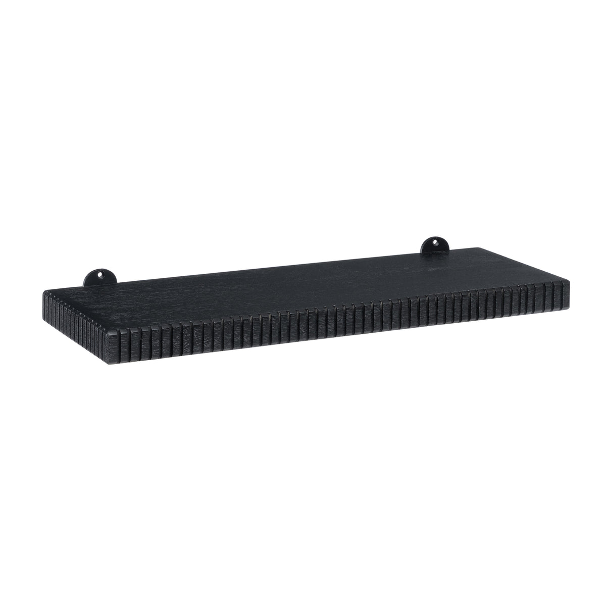 Ancona Solid Mango Wood Wall Mounted Shelf - Small - Black