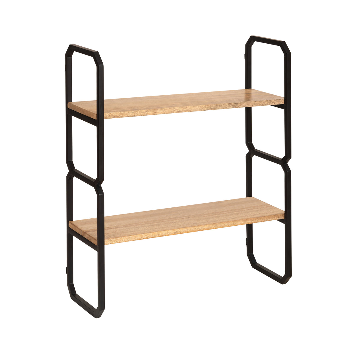 Deva Solid Wood & MS Iron Wall Mounted Accent Shelf - Natural